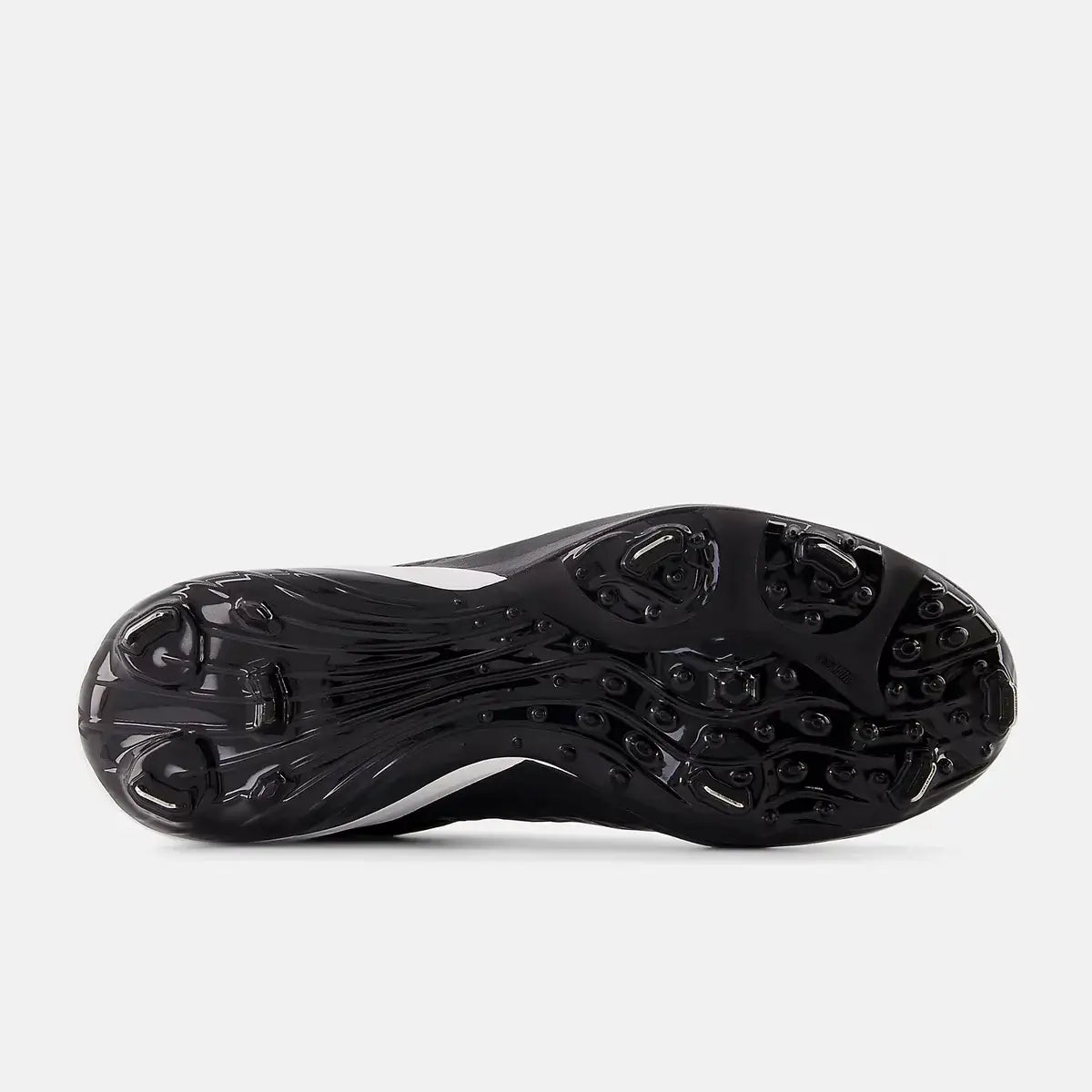 New Balance FuelCell 4040 V8 Cleats | Black, outsole view showing stud pattern