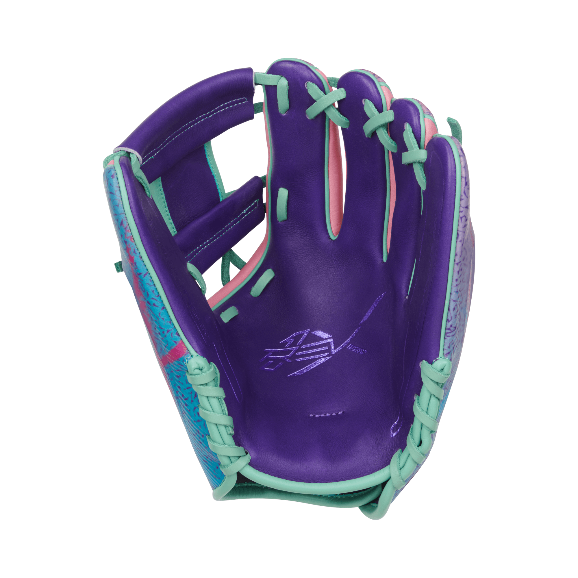 Closeup of Rawlings REV1X Glove palm with advanced REV1X construction.