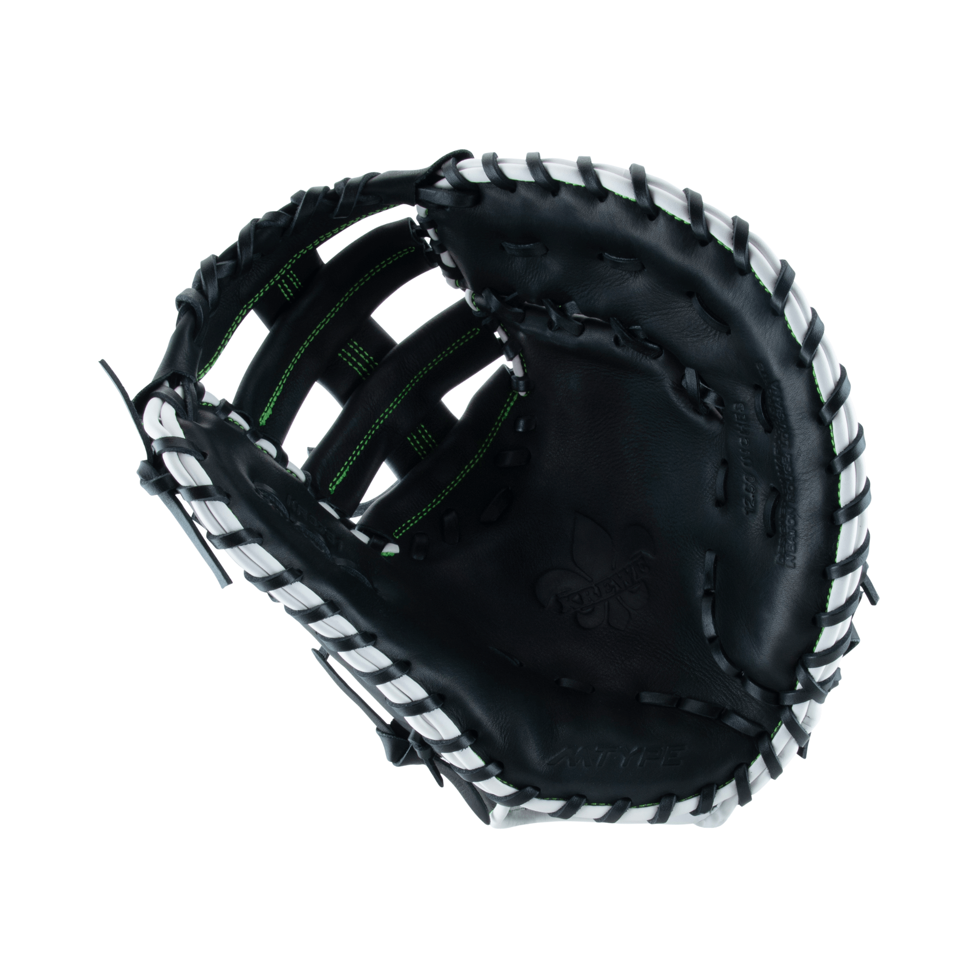 Front view of Marucci Krewe M Type 37s1 Mitt, highlighting smooth cowhide leather and deep pocket design.