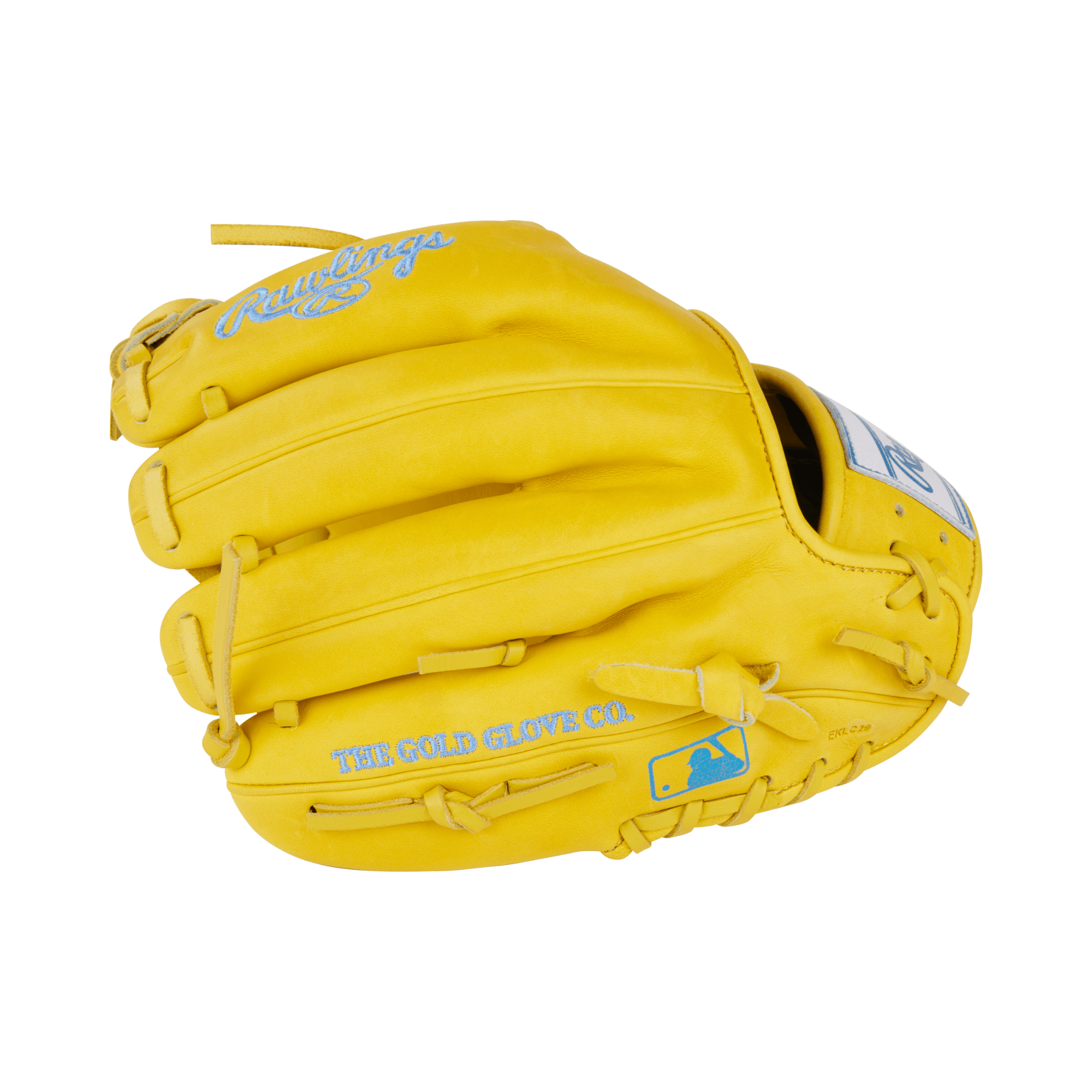 Right side view of the Rawlings Colorsync glove with the 204 pattern, providing smooth transitions and quick hands.