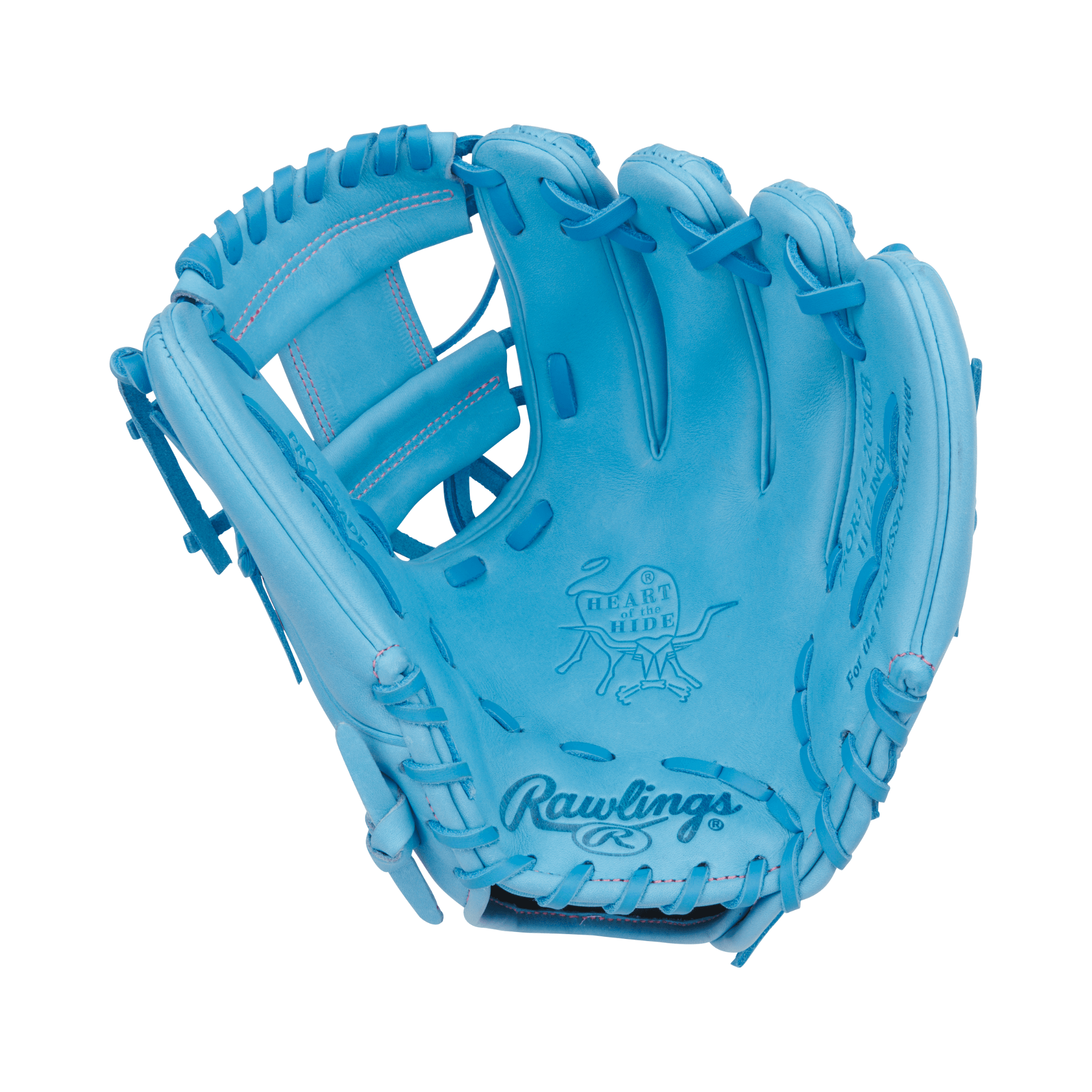 Rawlings Heart of the Hide 11.5" Infield Baseball Glove in Columbia Blue for superior performance and comfort.