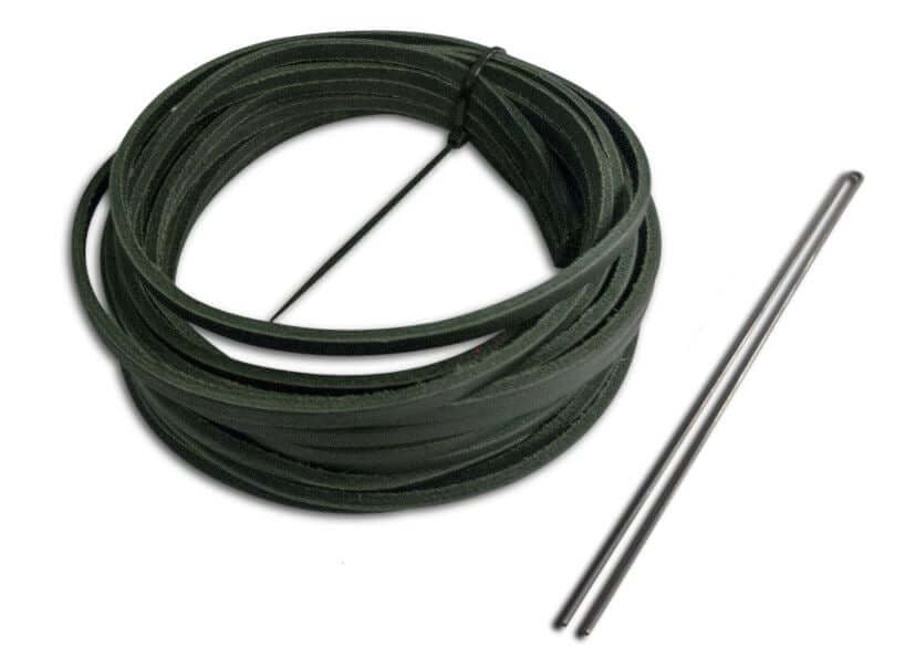 Rawlings 3/16" rawhide replacement lace for baseball gloves, 72" long with accompanying lace tool.