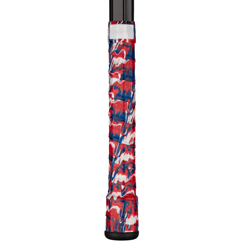 Lizard Skins DSP Lacrosse Grip Tape V2 in Patriot Camo design, featuring slip-resistant texture for enhanced grip and mobility.