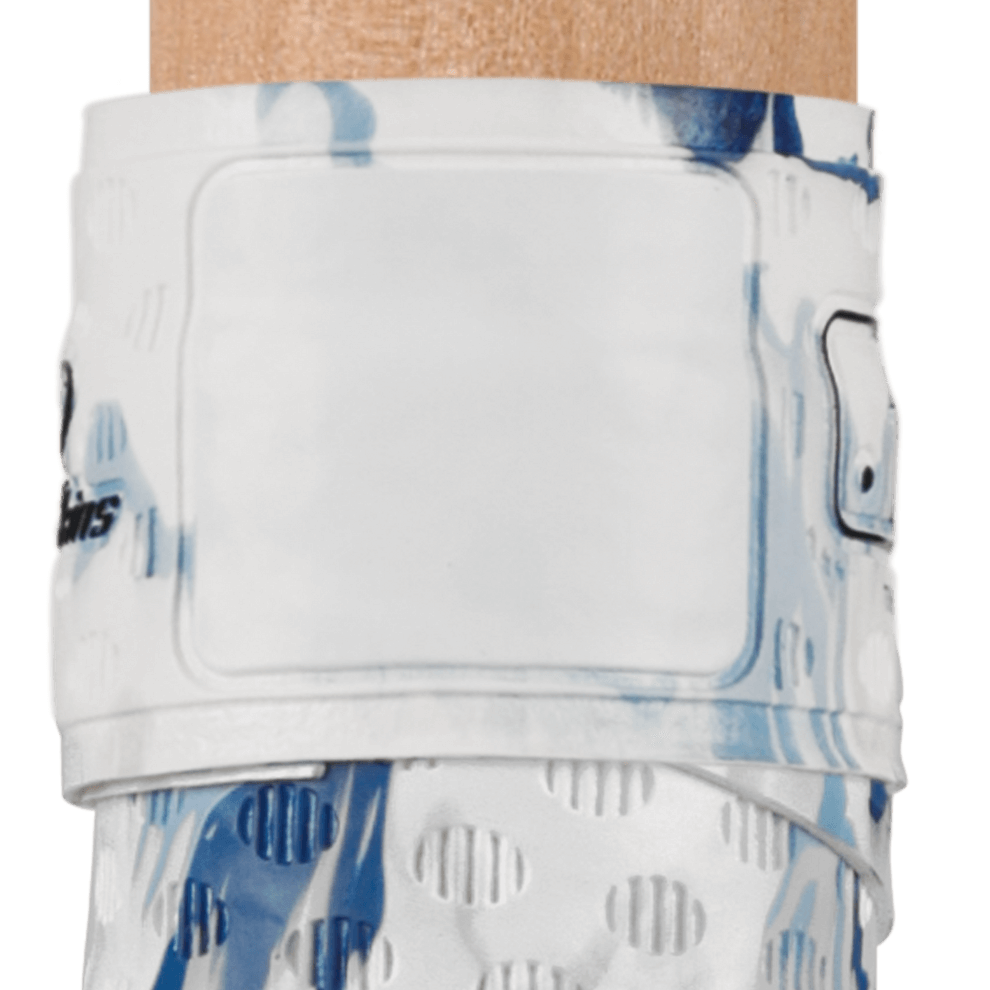 Lizard Skins DSP Ultra Bat Grip in Antarctic Camo highlighting premium adhesive and textured installation details.