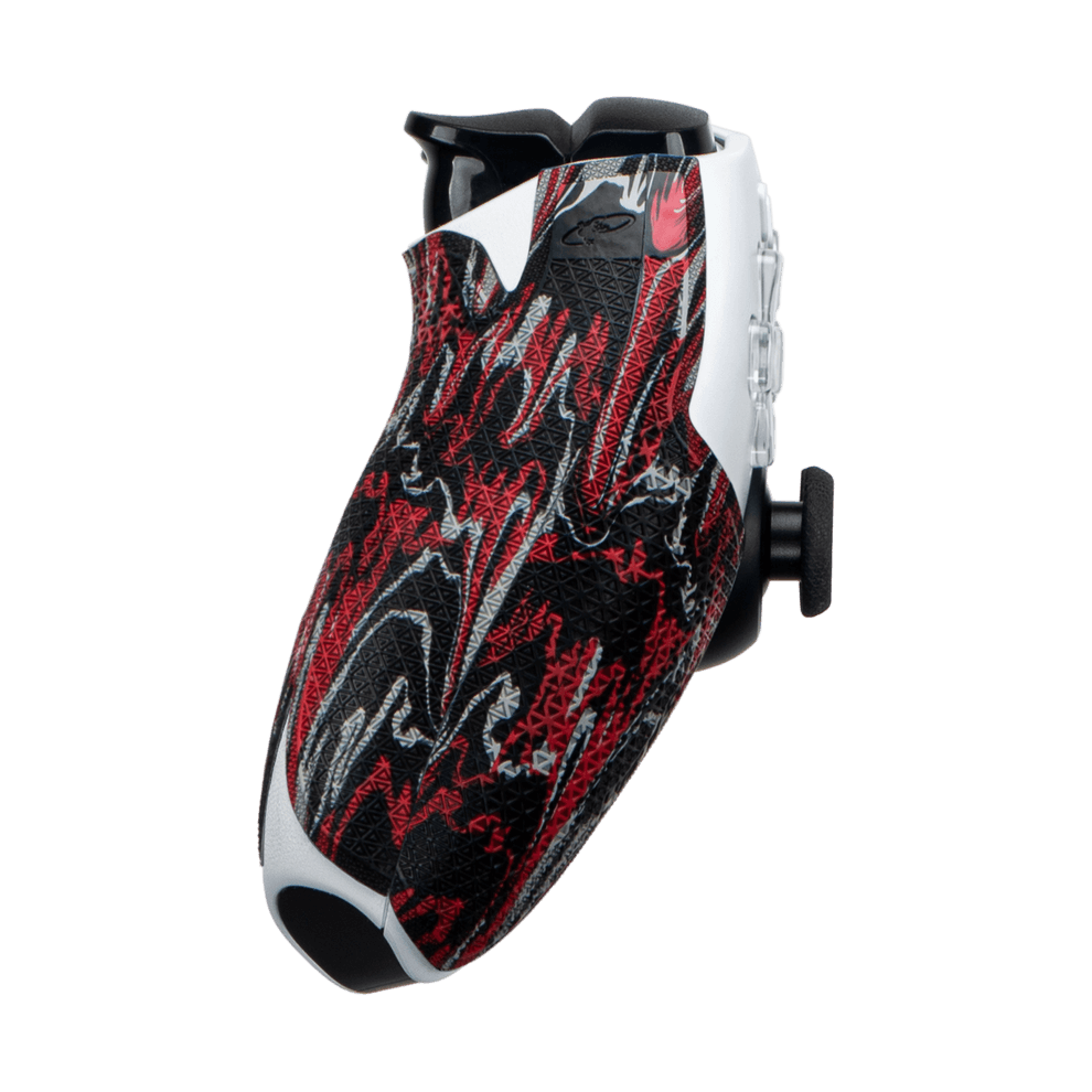 Lizard Skins DSP Controller Grip for PS5 in Wildfire Camo, featuring multi-textured, slip-resistant design for enhanced gaming control.