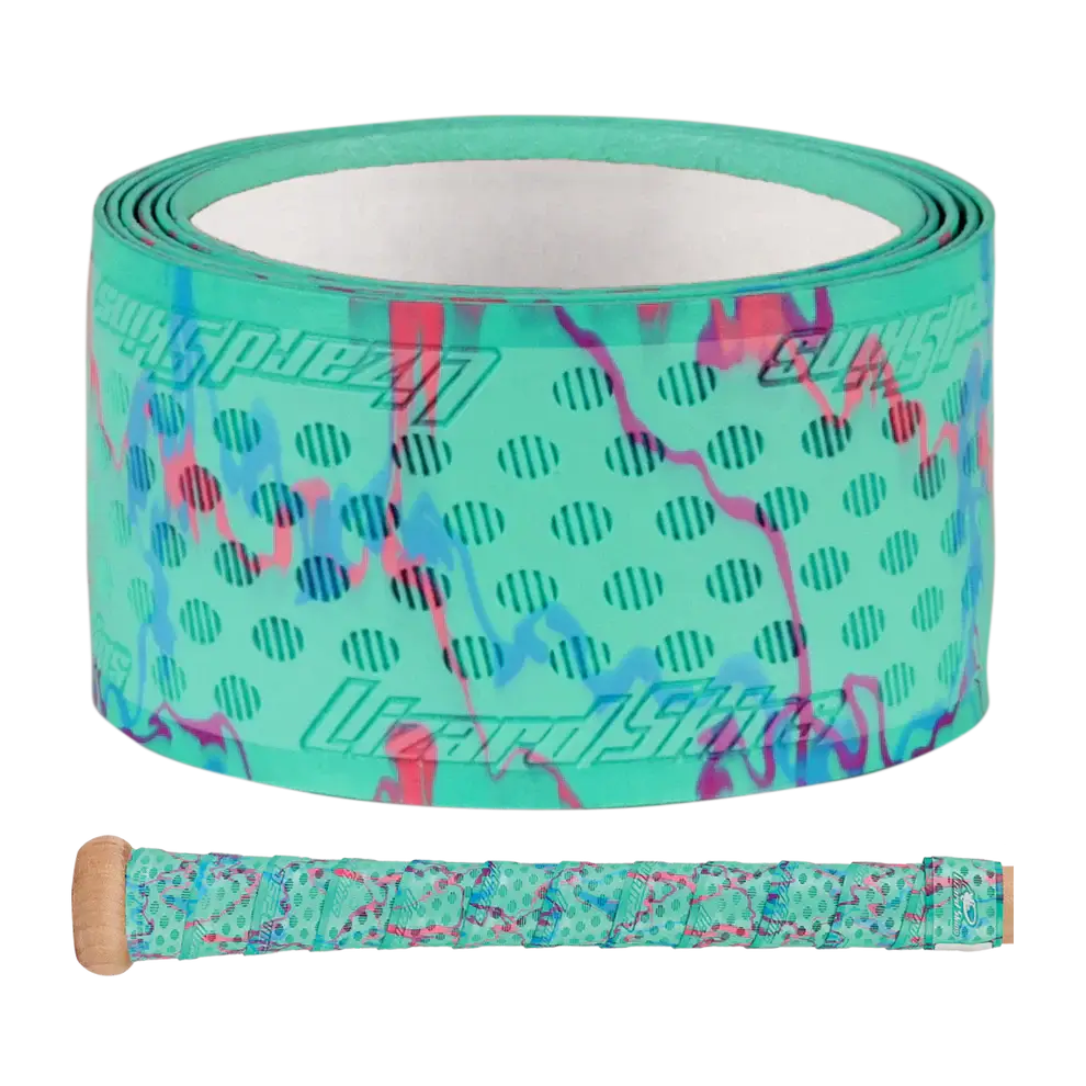 Lizard Skins DSP Ultra Bat Grip in Coral Camo with multi-directional ridges for improved performance and durability.