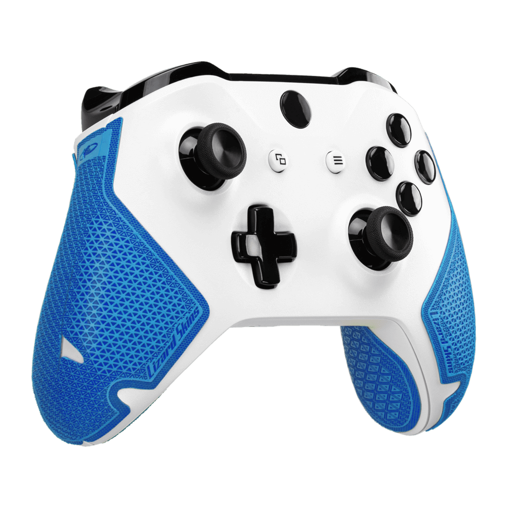 Lizard Skins DSP Controller Grip in Polar Blue on Xbox One controller, featuring a textured and slip-resistant design.