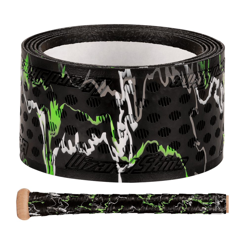 Lizard Skins DSP Ultra Bat Grip in Goblin Camo, featuring premium adhesive and textured design for superior tackiness.