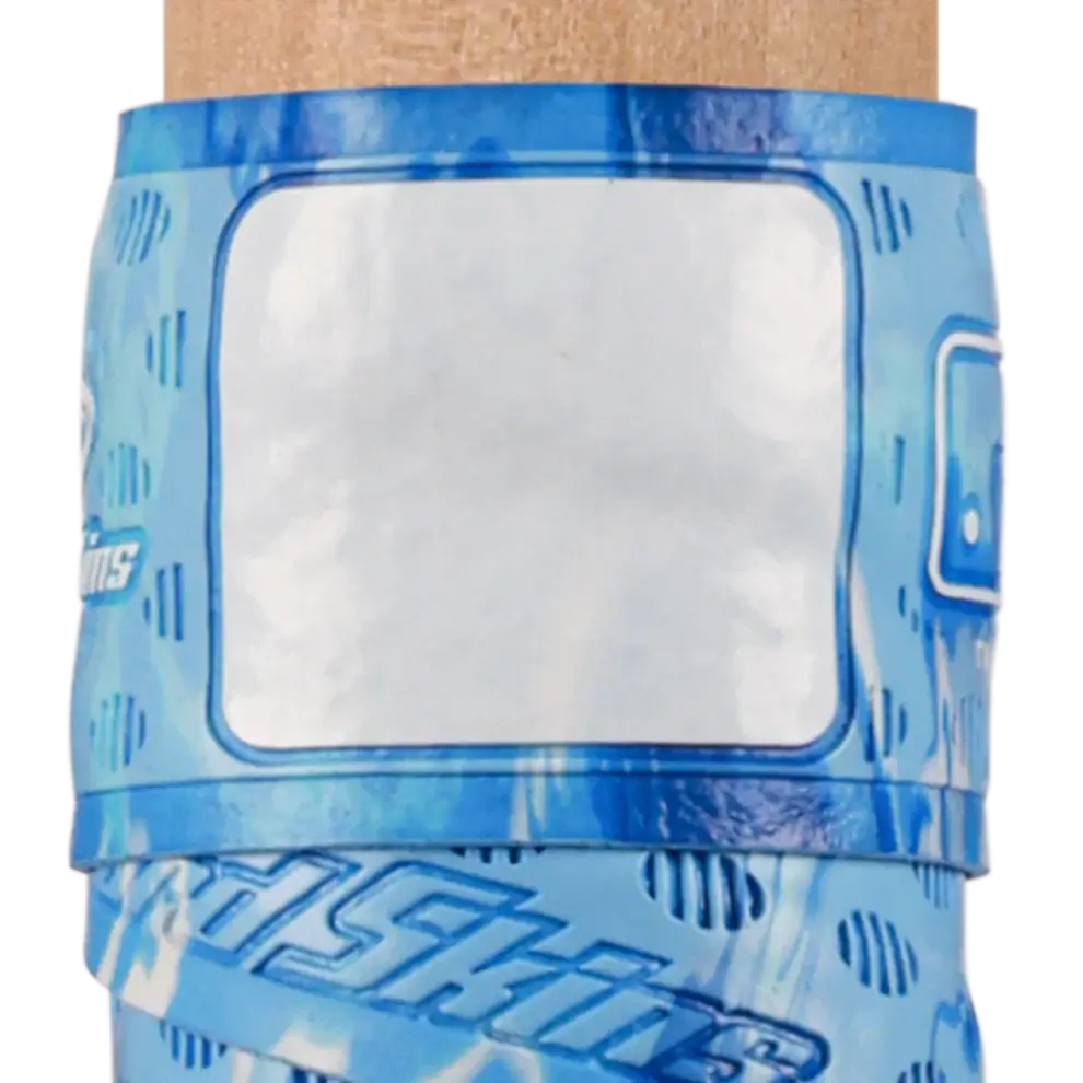 Lizard Skins DSP Ultra Bat Grip in Glacier Camo with pre-cut ends and blank label for customization.