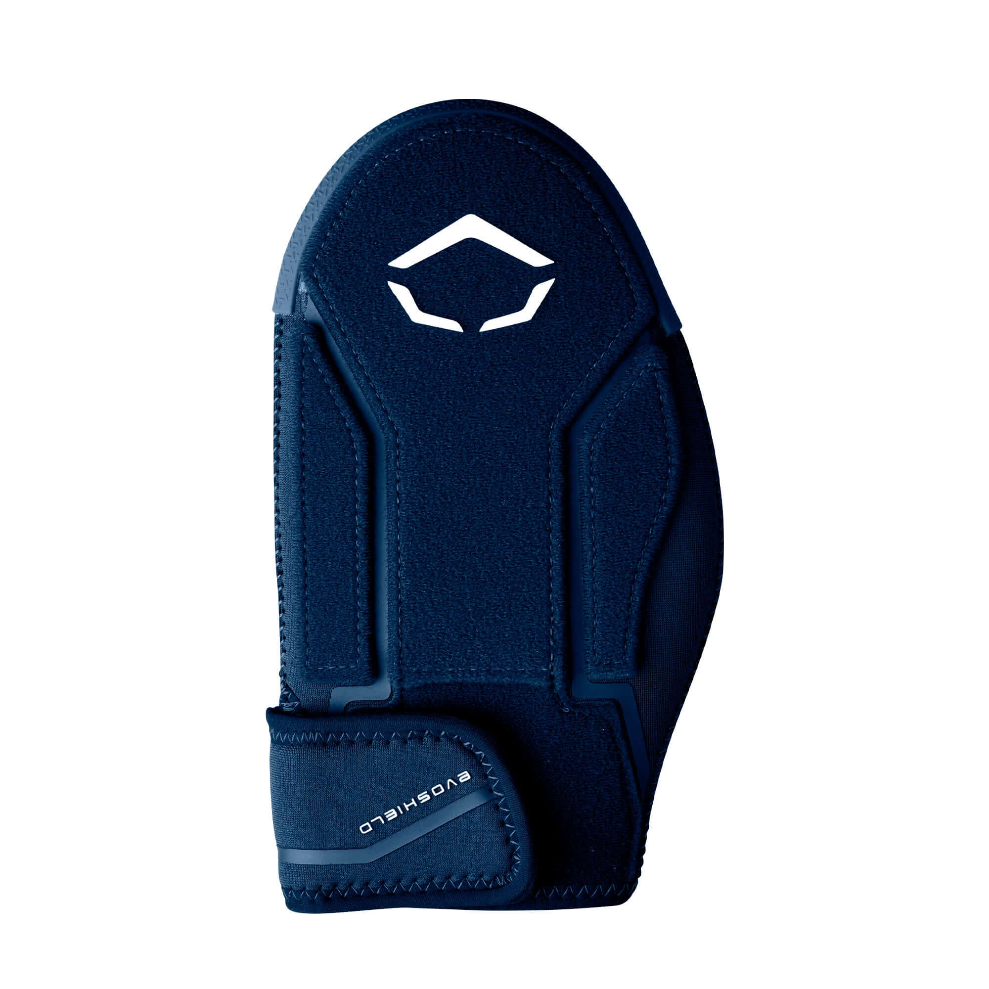 Evoshield Shorty Sliding Mitt 2.0 dark navy palm view with logo and adjustable wrist strap