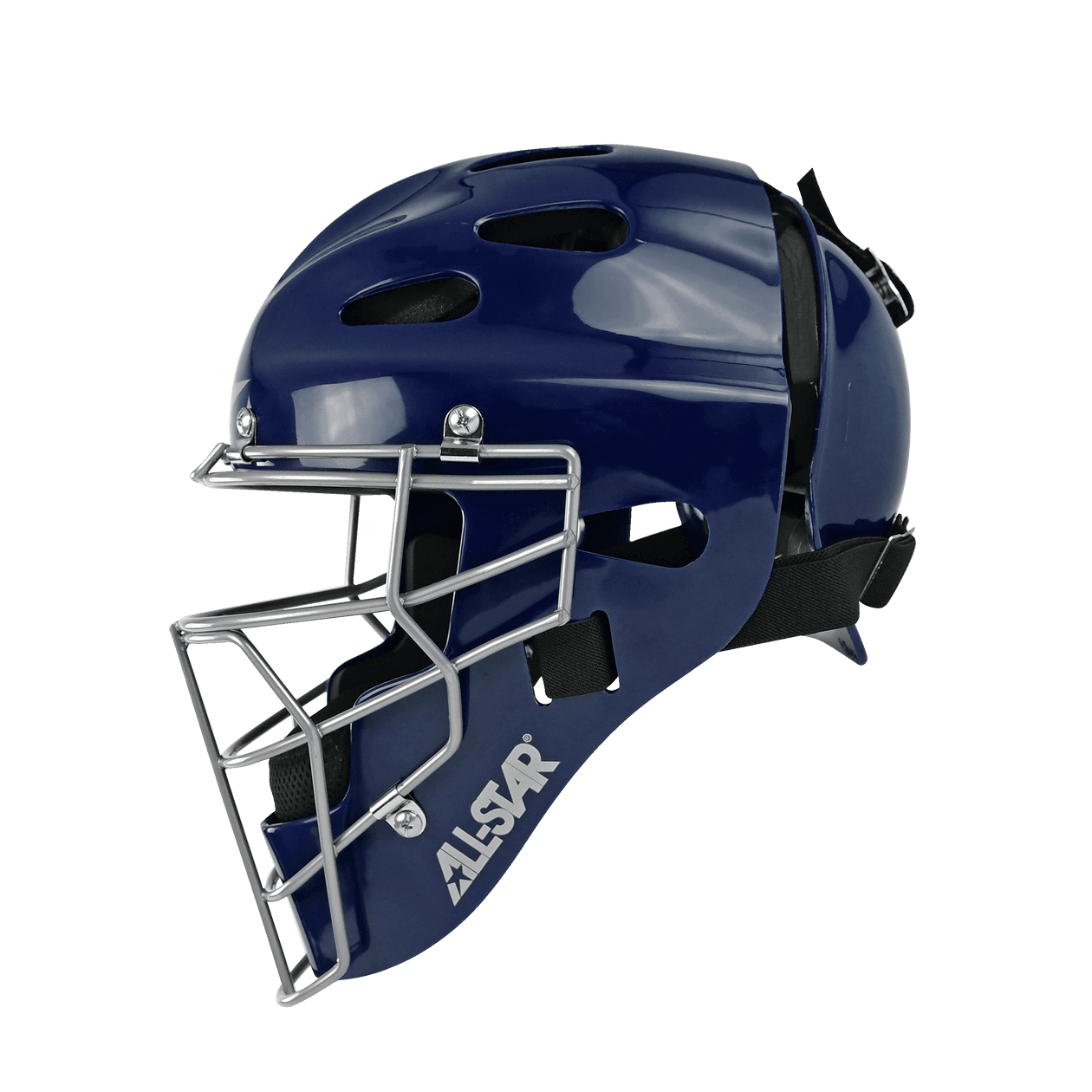 All-Star Top Star Catcher's Kit headgear in navy blue, featuring a durable mask for youth athletes aged 9-12.