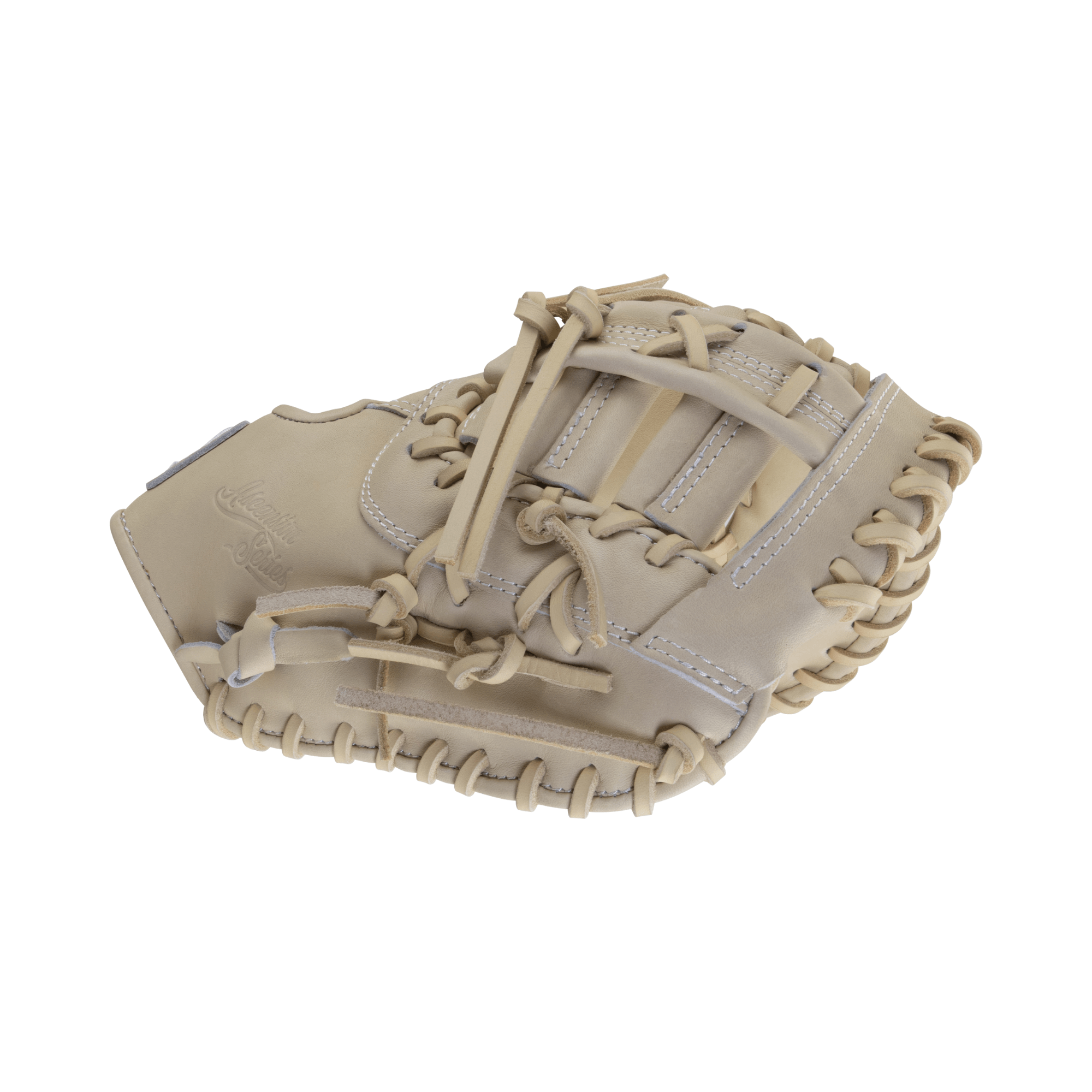 Marucci Ascension M Type 37S1 12.50 First Base Mitt in light tan with premium leather and cushioned finger lining.