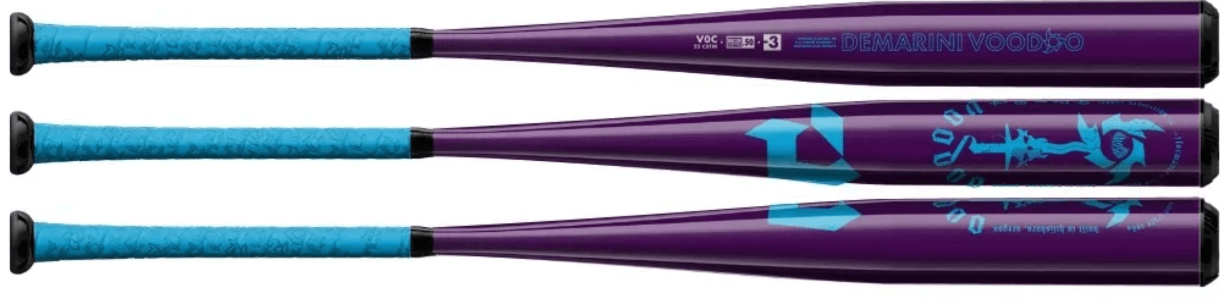 DeMarini Voodoo Galaxy Limited Edition baseball bats showcasing innovative design and vibrant colors for optimal performance.