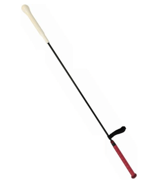 Rawlings Swing Trainer tool for improving batting skills in baseball and softball with wrist strap for better control.