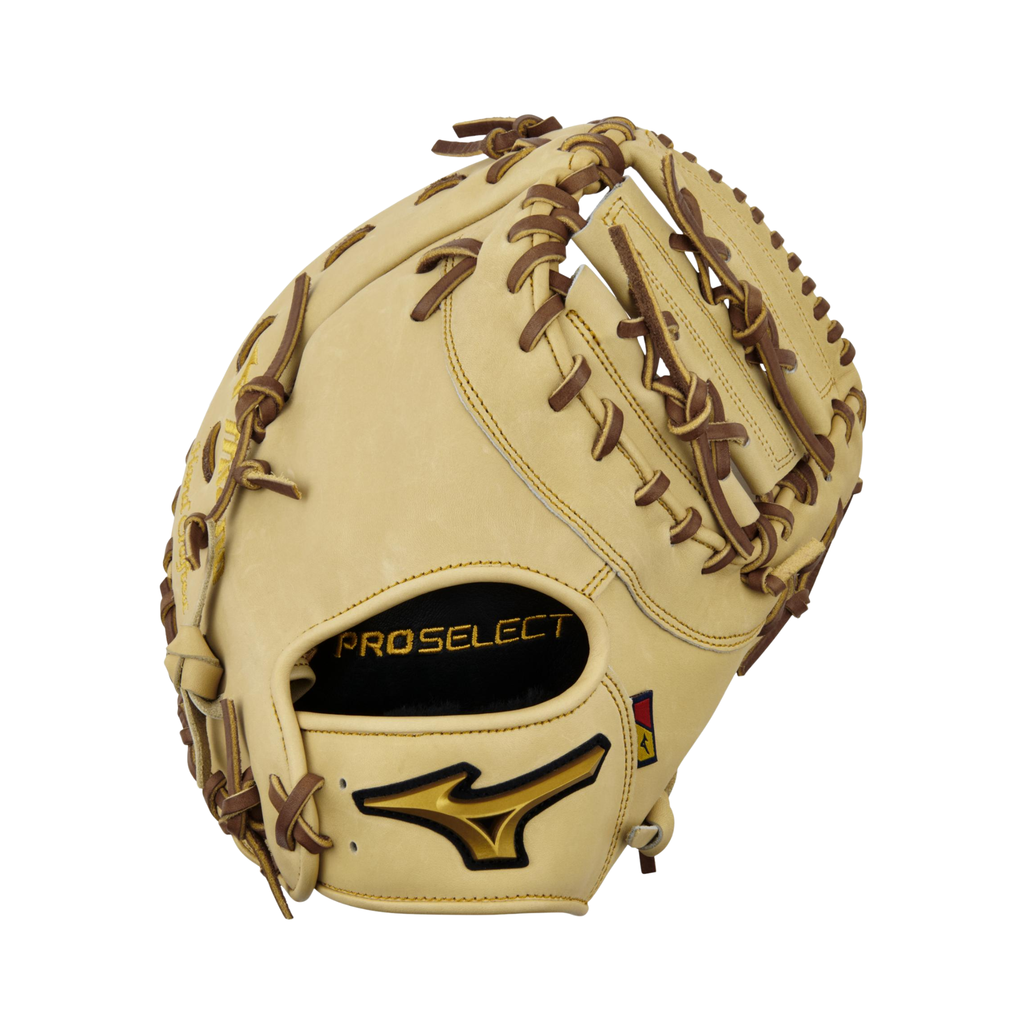 Back view Mizuno GPS-30 Pro Select 12.5" First Base Mitt Baseball Glove RH Camel durable Steerhide leather