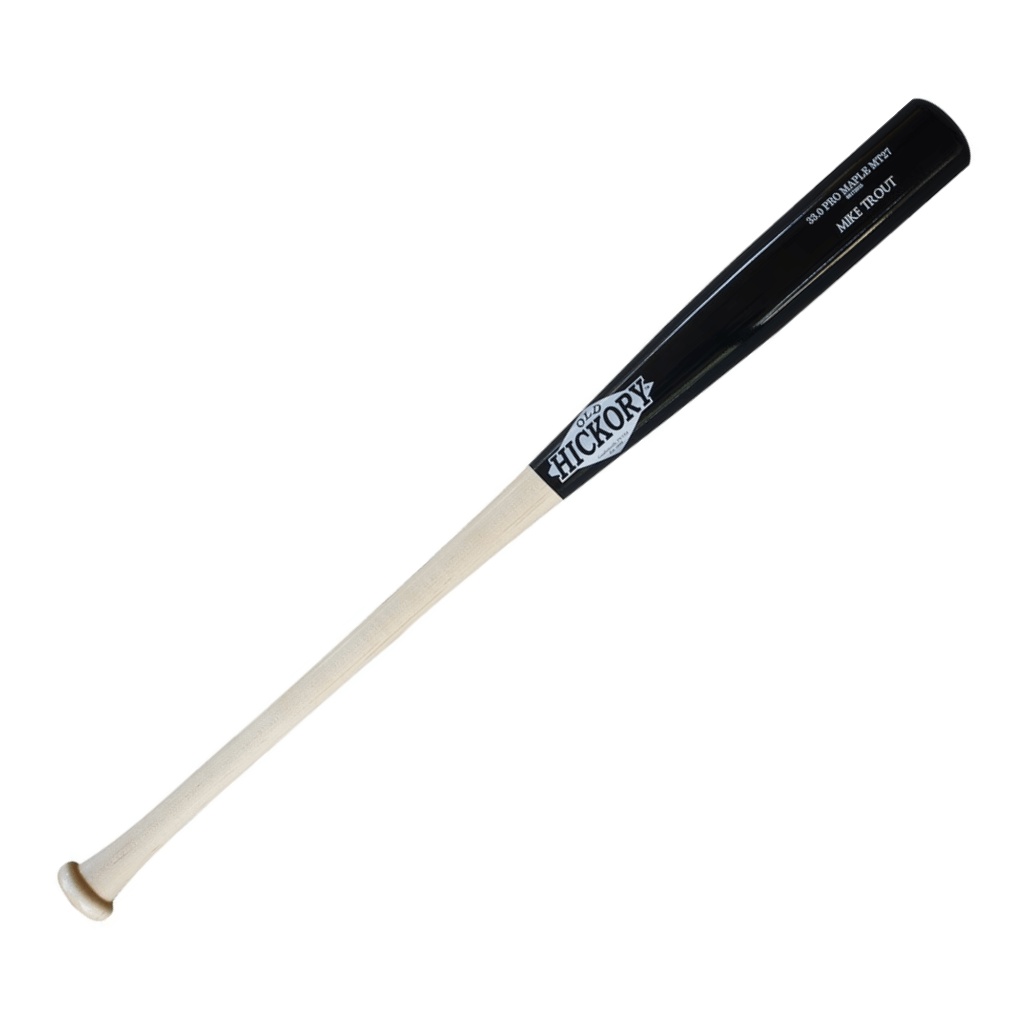 Old Hickory MT27 Maple Cup Black/Natural Wood Baseball Bat