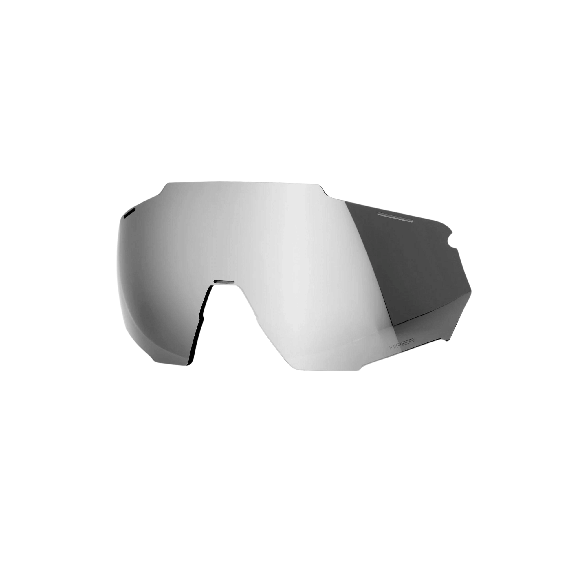 100% Racetrap 3.0 HiPER Silver Mirror Replacement Lens with 15% light transmission, Cat 3 lens filter.