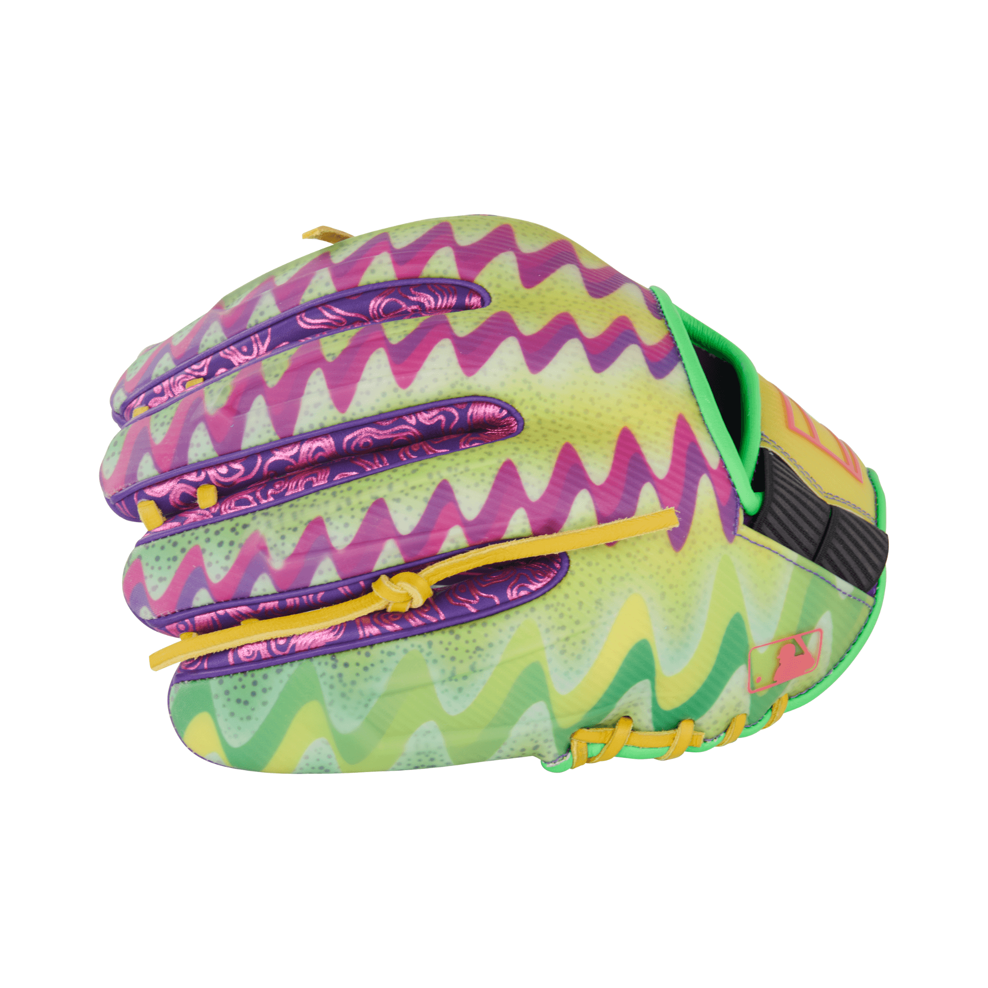 Rawlings REV1X Glove thumb area showing design and construction detail.