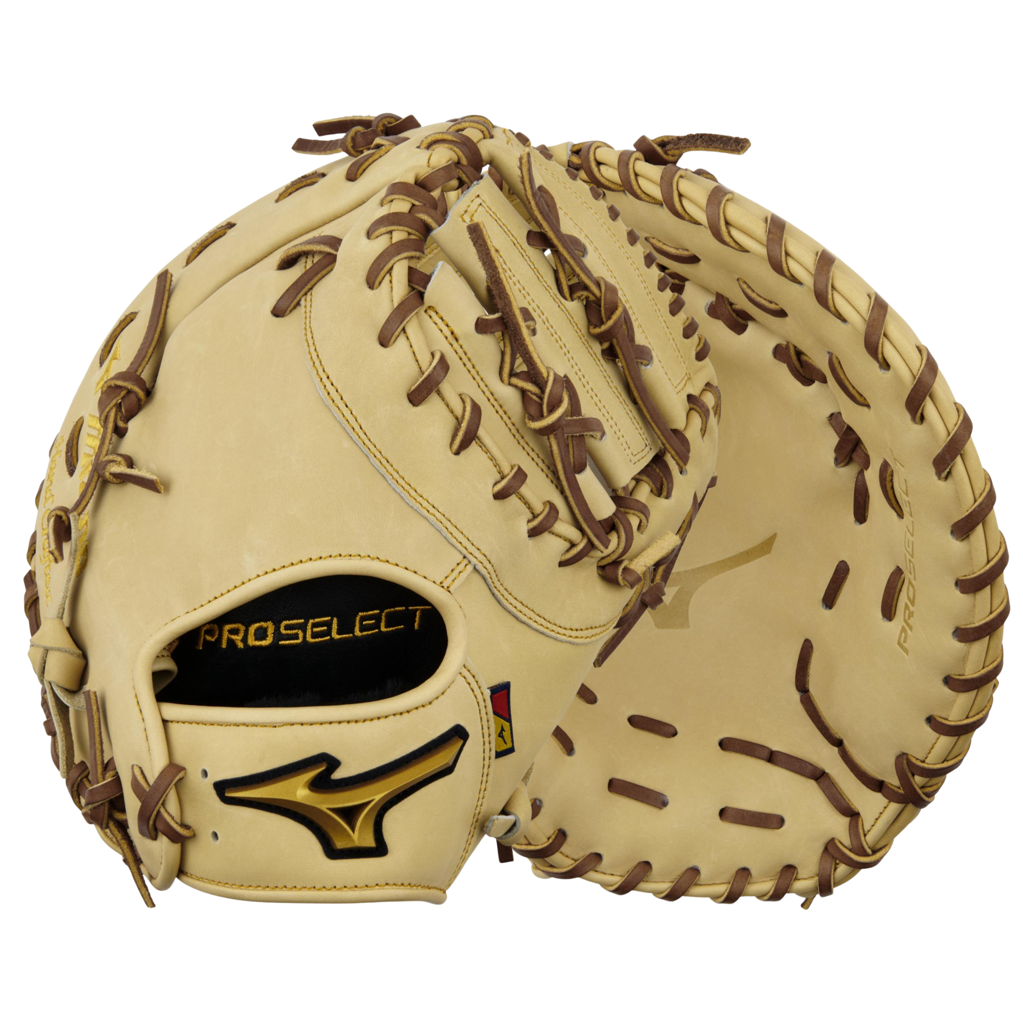 Mizuno GPS-30 Pro Select 12.5" First Base Mitt Baseball Glove RH Camel front and back premium Steerhide leather