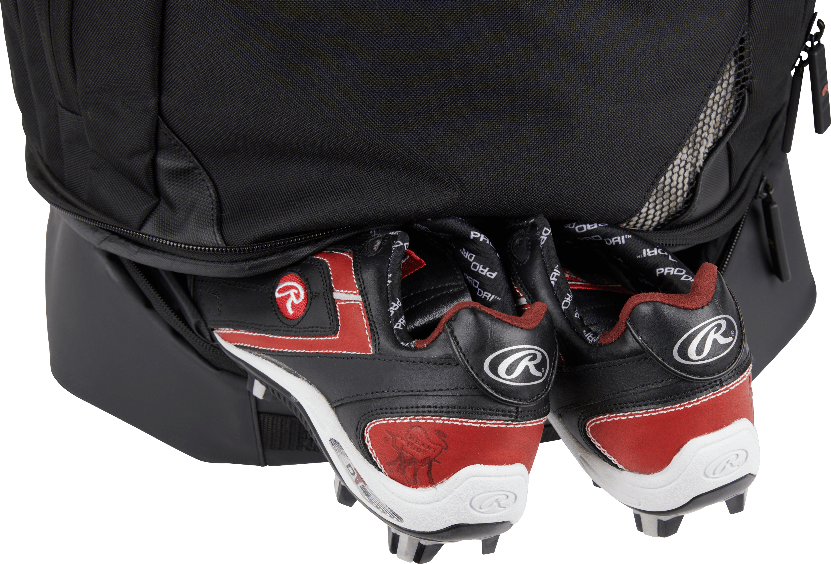 Rawlings Gold Collection Wheeled Bag bottom shoe compartment ventilated storage
