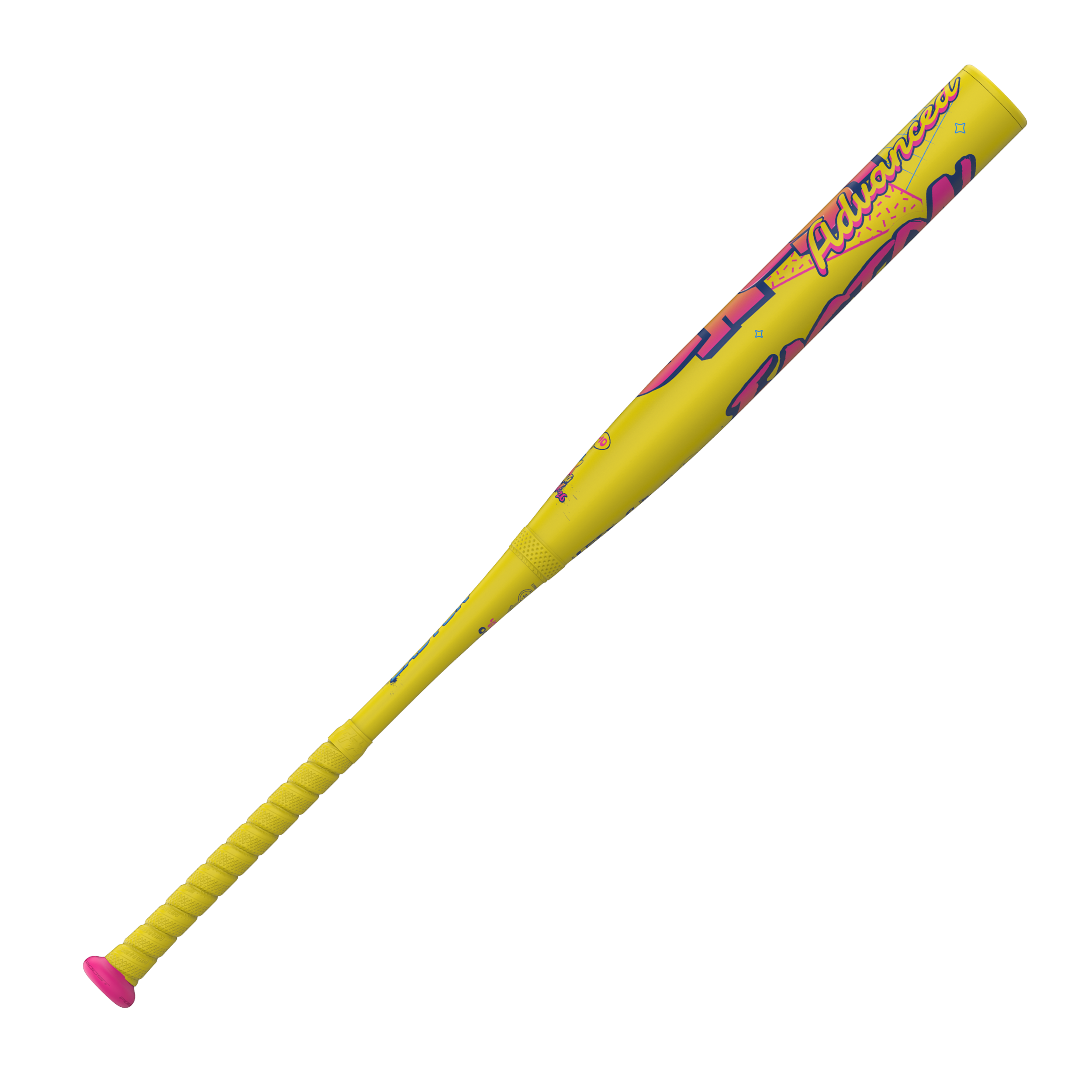 Easton Ghost Advanced (-10) Fastpitch Softball Bat, high-performance yellow composite bat for powerful at-bats in fastpitch softball.
