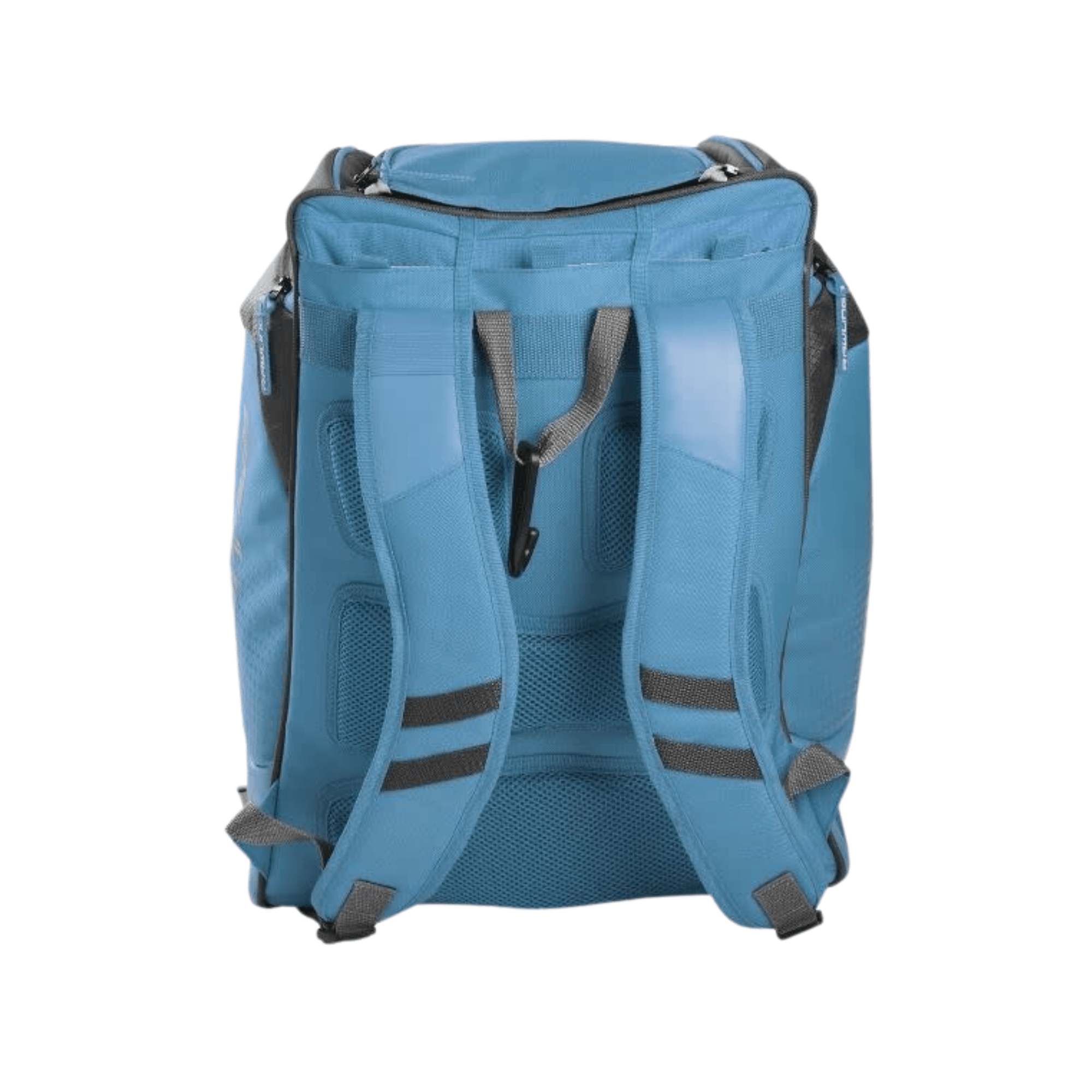 Rawlings P-Legion backpack with large main compartment converted into a game-time shelf.