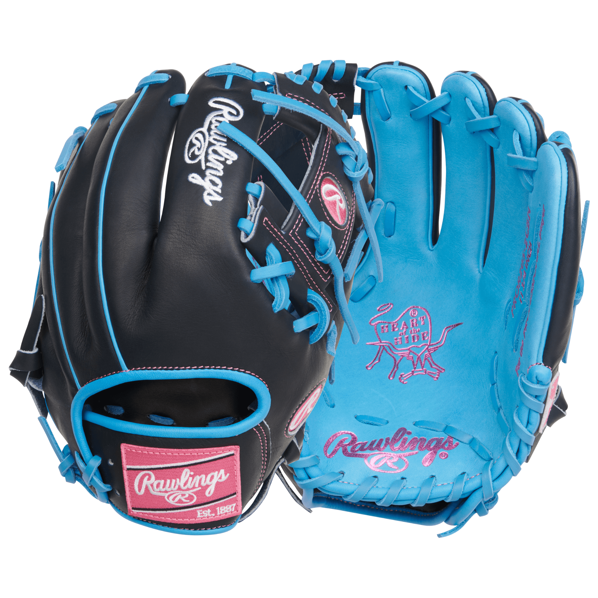 Rawlings Heart of the Hide 11.75" Infield Baseball Glove - Back and Palm View