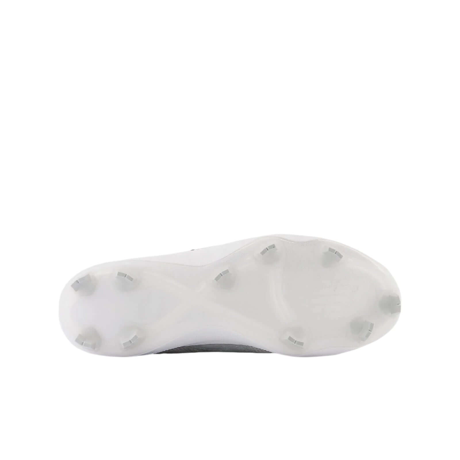 Bottom view of the cleats, highlighting the TPU molded plate and 10-spike configuration for traction.