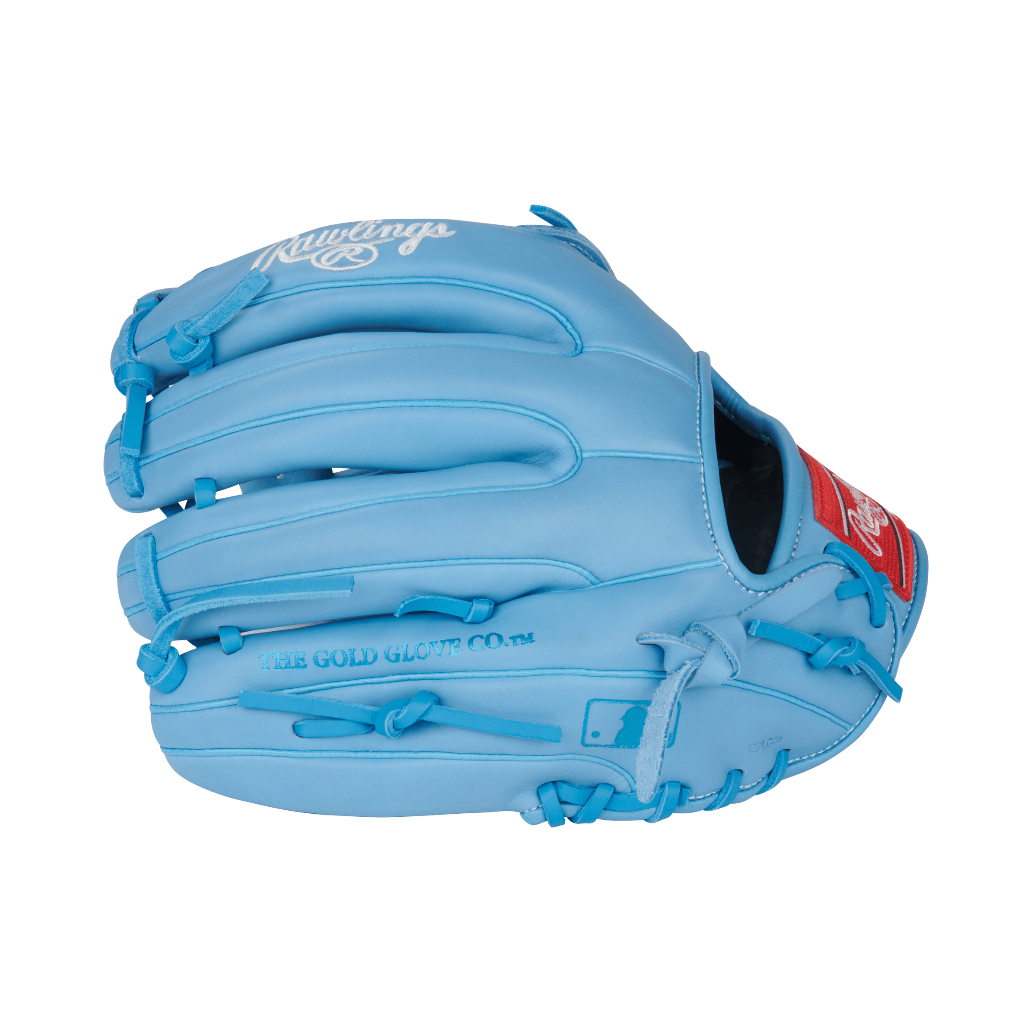 Rawlings R9 11.75" infield baseball glove in vibrant blue color, designed for optimal performance and style.