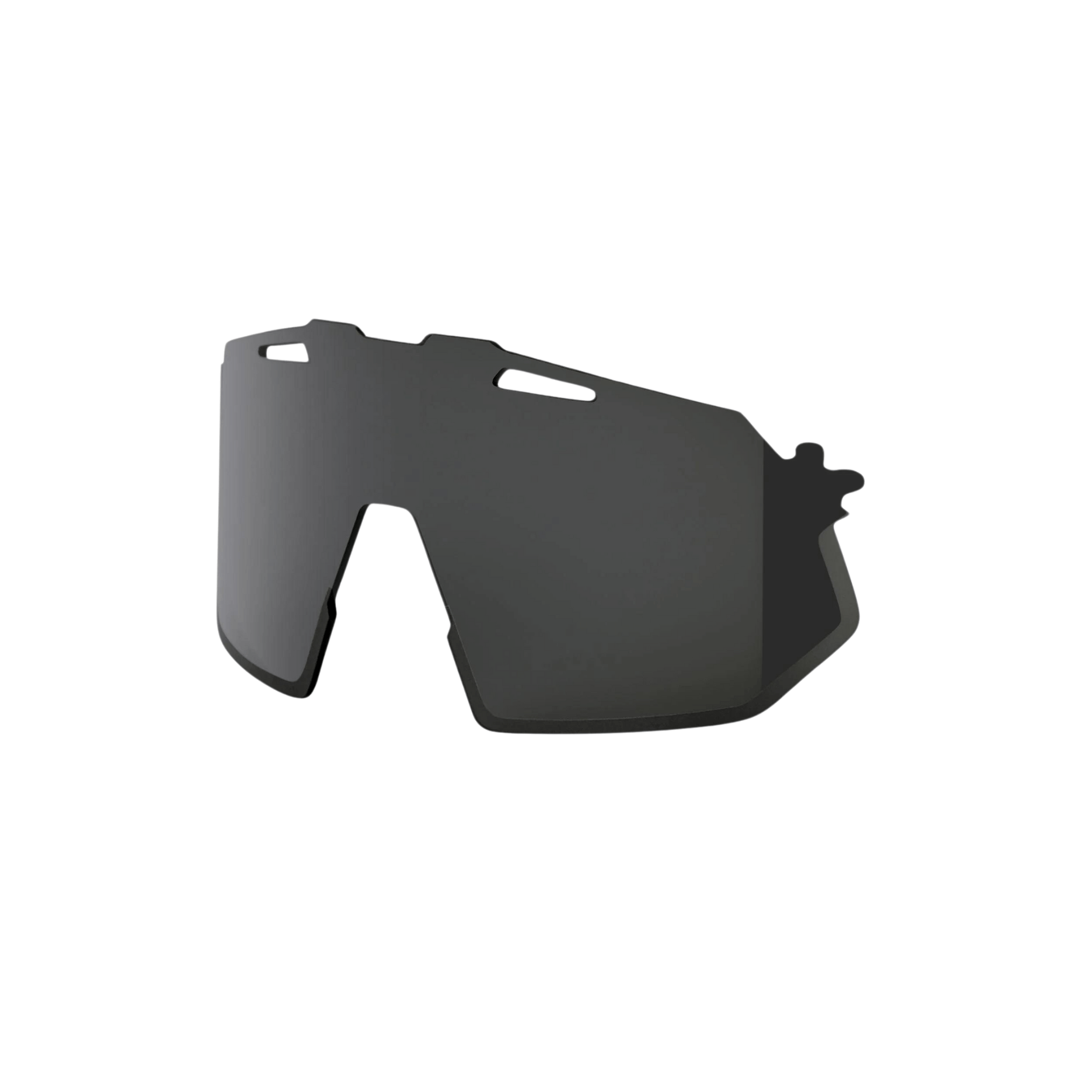 100% HYPERCRAFT SQ Smoke polycarbonate replacement lens for enhanced vision and glare reduction in sports.