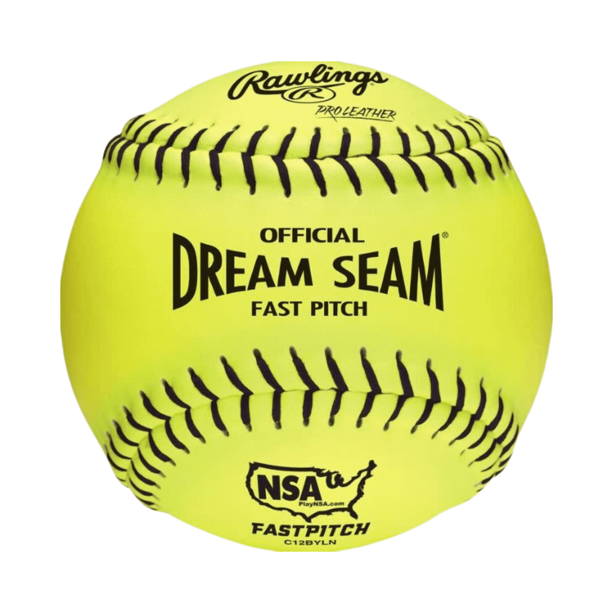 Rawlings Dream Seam 12 in Softballs with high-density cork core