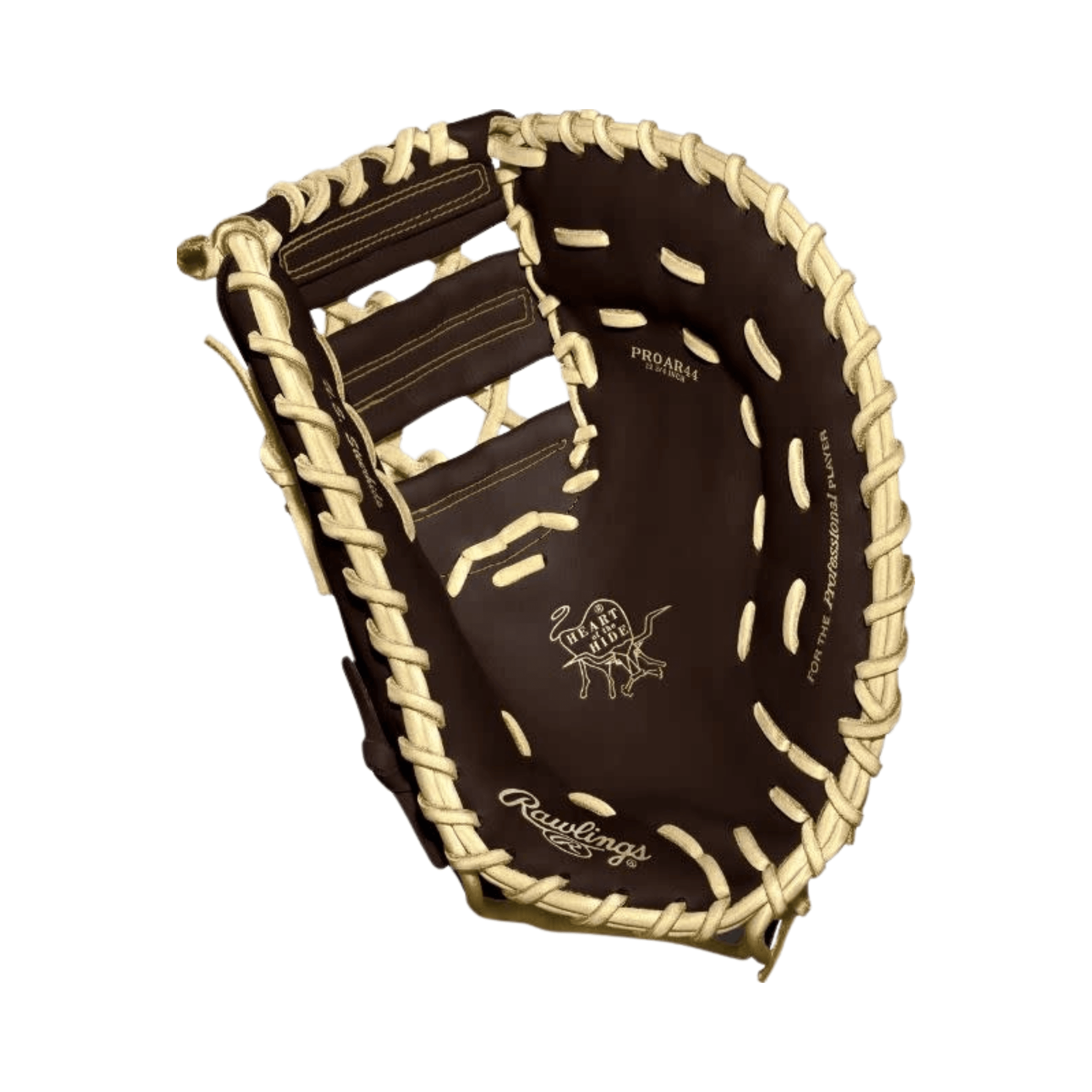 Rawlings Heart of the Hide Custom PROAR44 12.75 Mocha/Camel/Gold baseball glove.