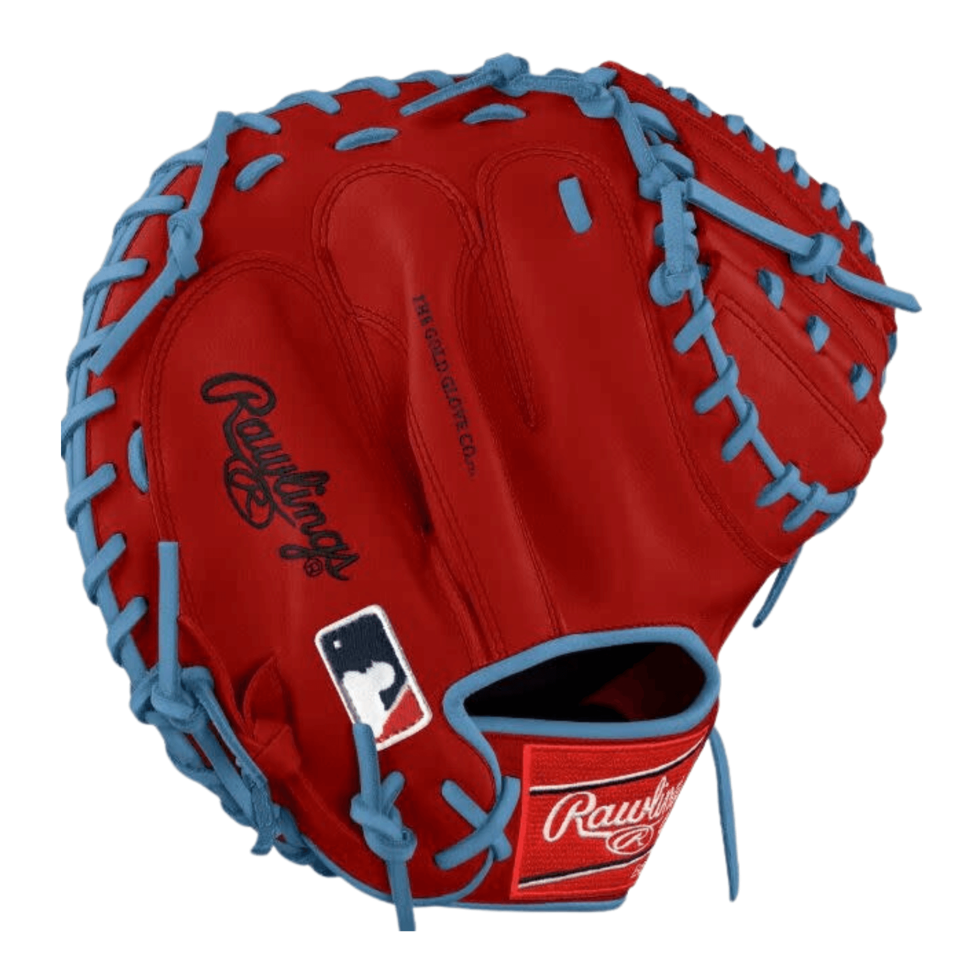 Rawlings Pro Preferred Catchers Mitt 33-inch Red/Sky Blue