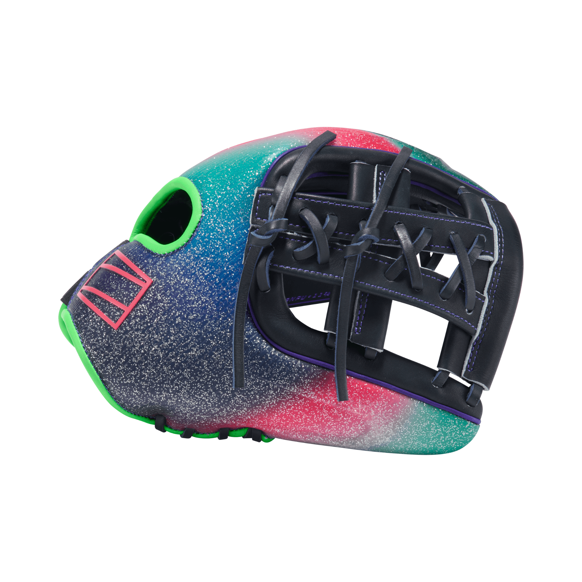 Rawlings REV1X Glove thumb area showing design and construction detail.