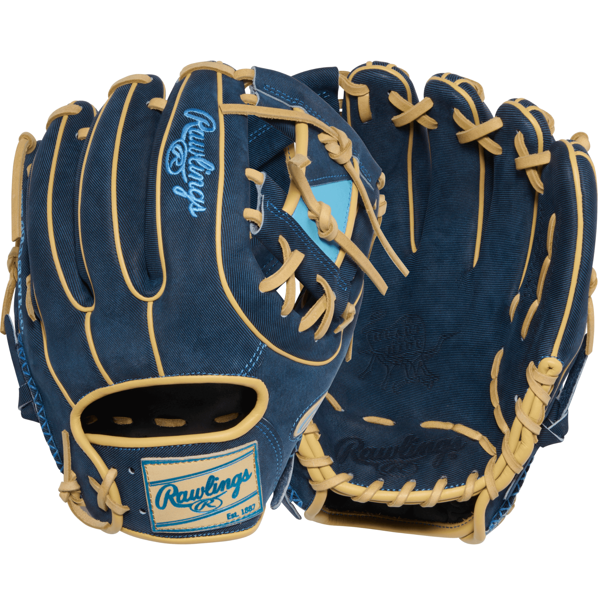 Rawlings February 2026 Gold Glove Club RGGC (GOTM) PROR314-2XDN 11.75" Glove with denim-inspired design