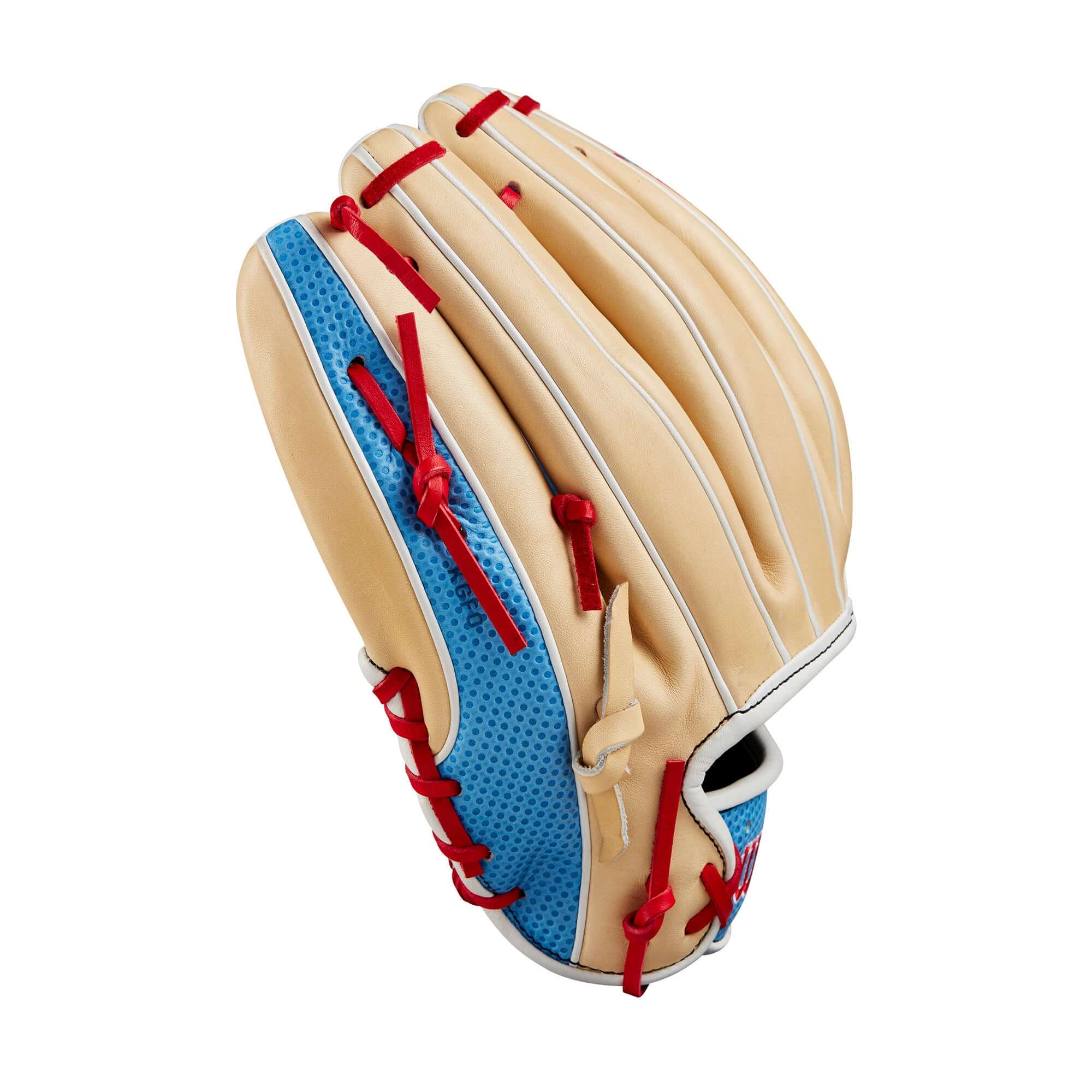 Wilson Fall 2024 A2000 1975 infield baseball glove in blonde and tropic colors, featuring Spin Control Technology.
