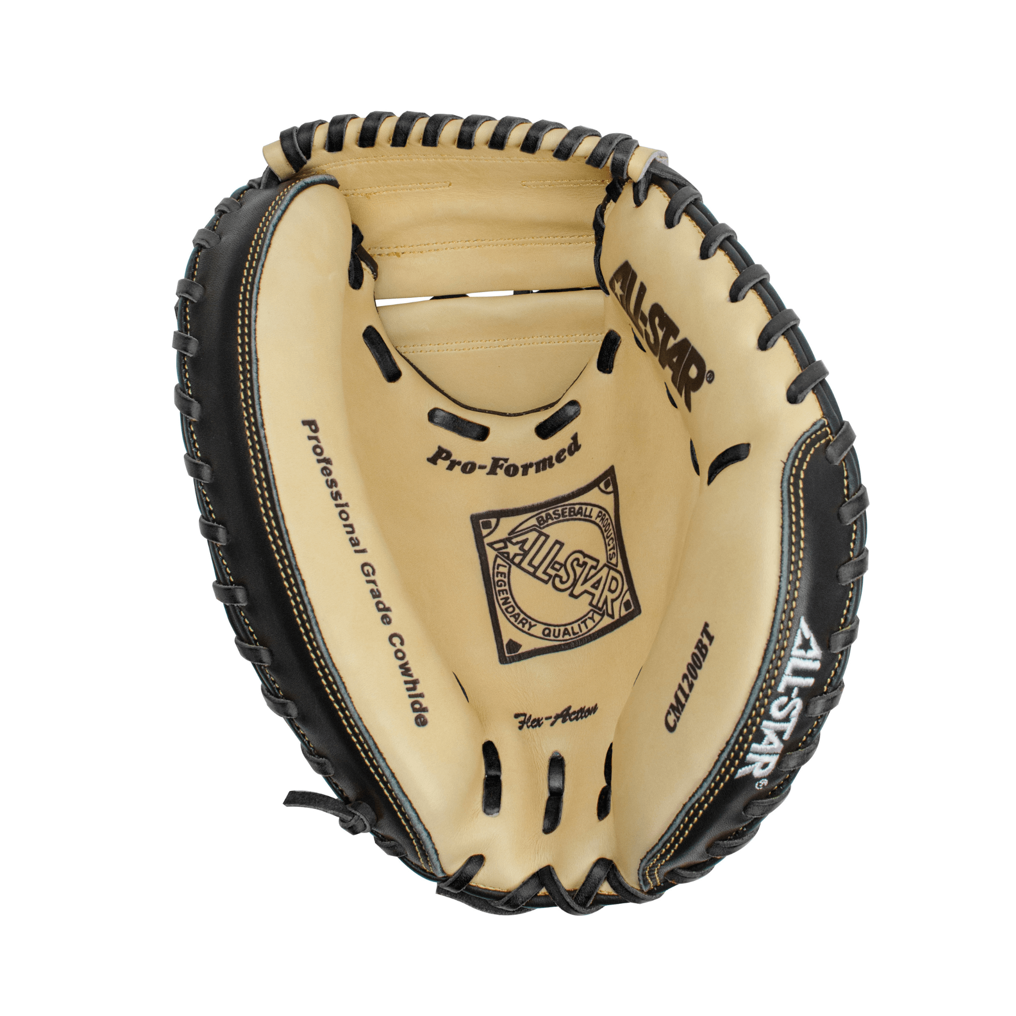 All-Star Youth Pro-Comp Catching Mitt 31.5" RHT, featuring a Pro-Formed pocket and durable leather construction.