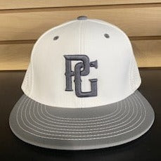Perfect Game Fitted Flat Bill White/Grey