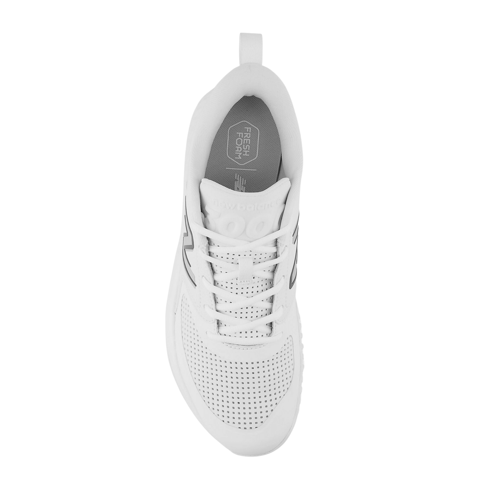 New Balance Fresh Foam 3000 v6 Turf-Trainer in white, showcasing the perforated upper and Fresh Foam midsole design.