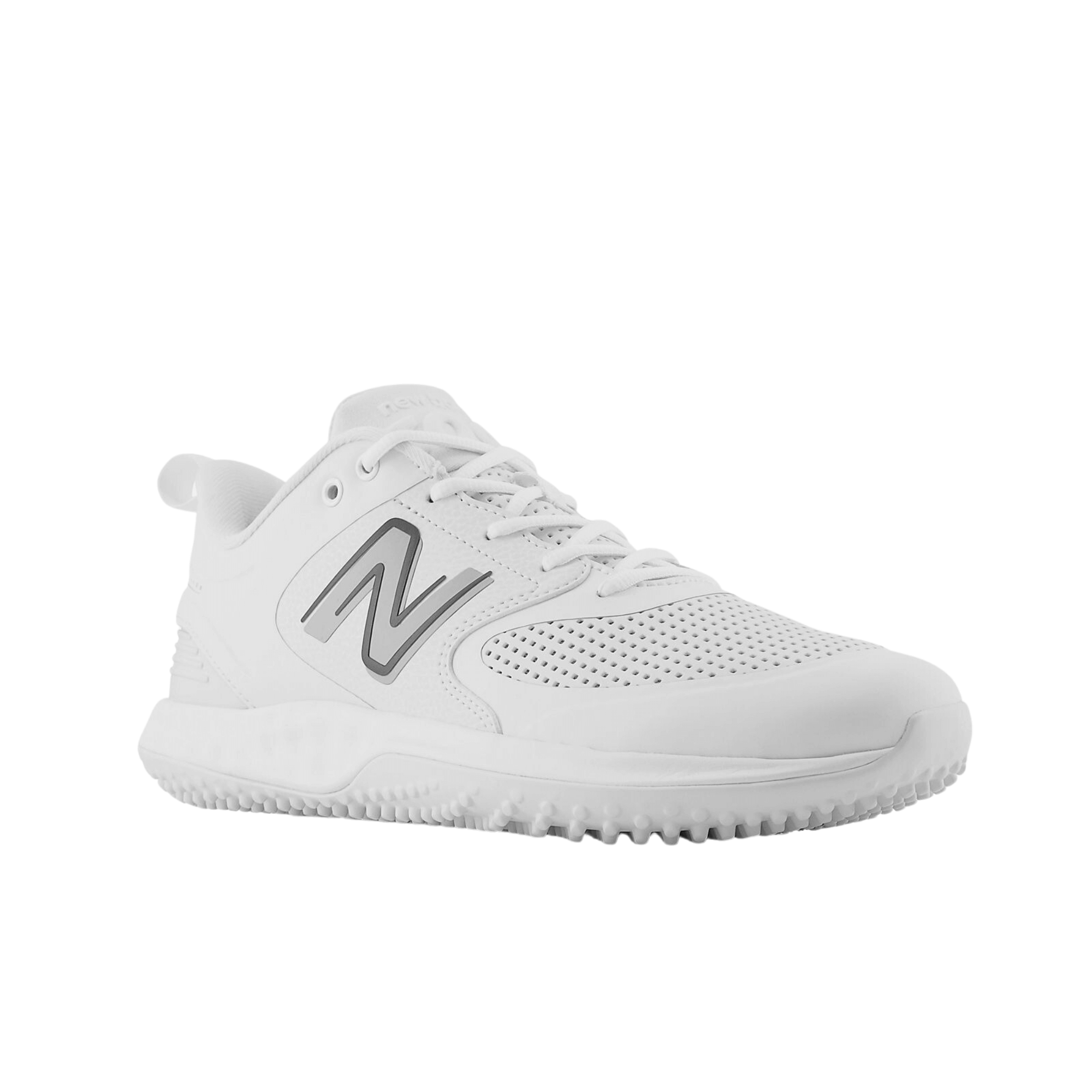 New Balance Fresh Foam 3000 v6 Turf-Trainer in white, featuring a breathable upper and durable nubbed outsole for versatile traction.