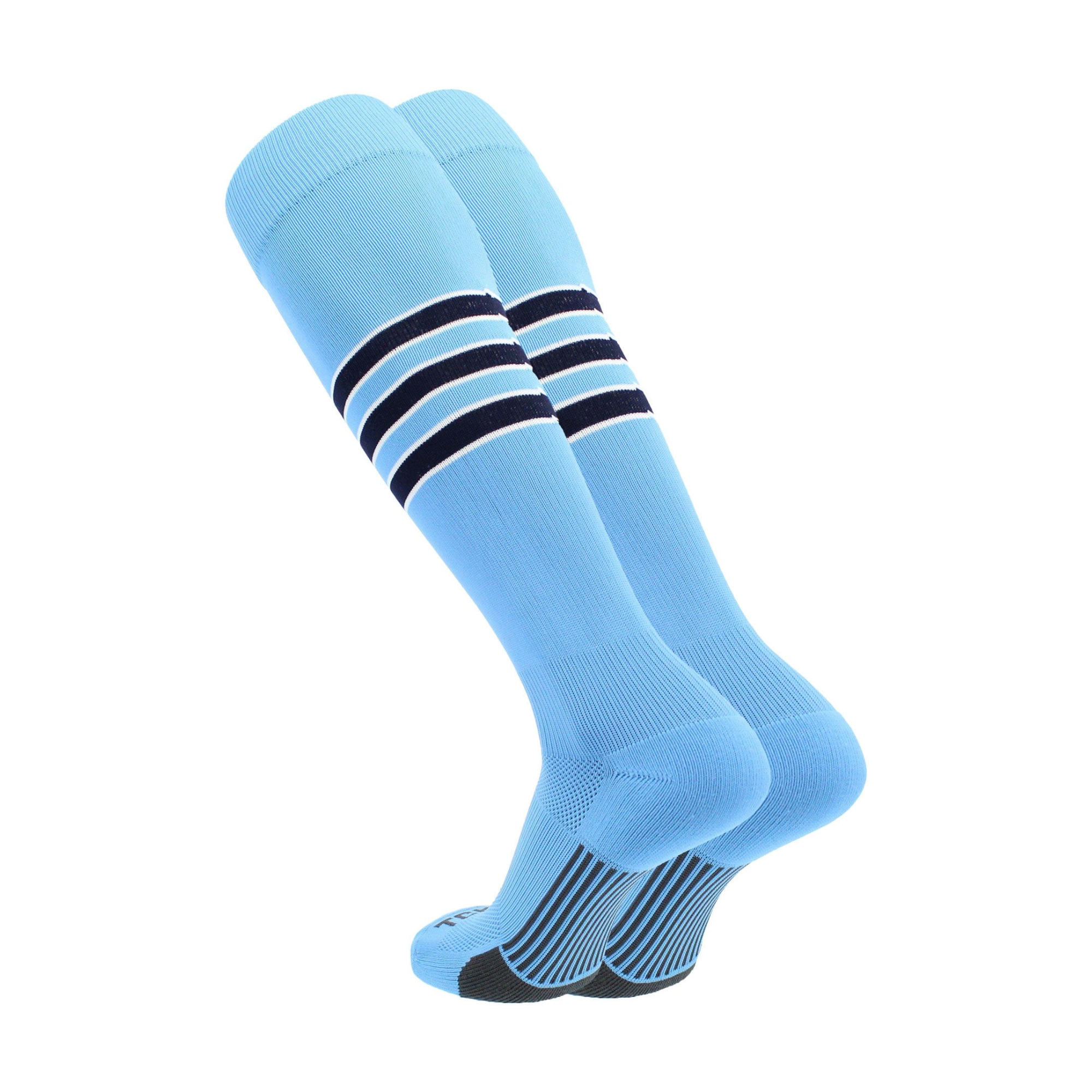 TCK Dugout Series - Columbia Blue White Navy Sock