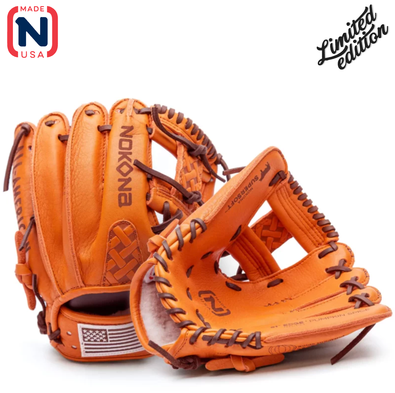 Nokona S1-EP100 Pumpkin Spice I Web Infield Glove 10.5"