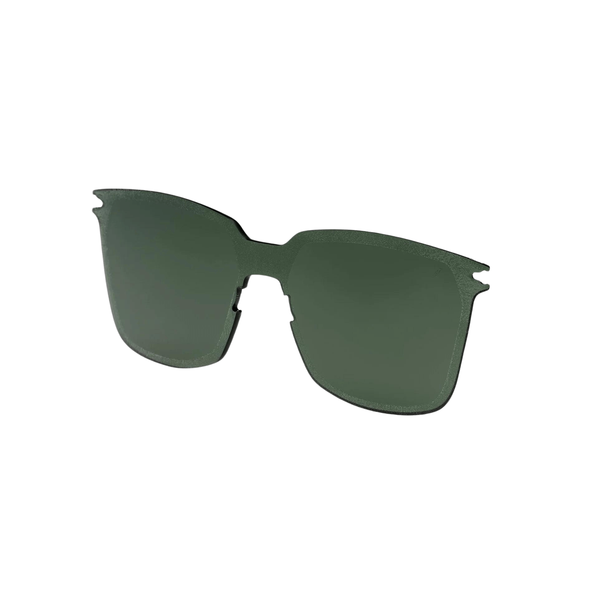 100% LEGERE SQUARE Replacement Lens in Grey Green, Cat 3 filter with 14% light transmission for stylish eyewear.