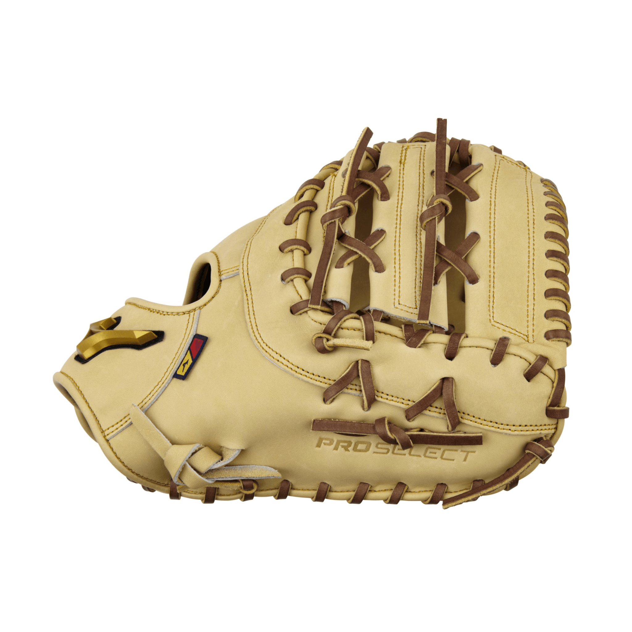 Thumb close-up Mizuno GPS-30 Pro Select 12.5" First Base Mitt Baseball Glove RH Camel secure thumb slot