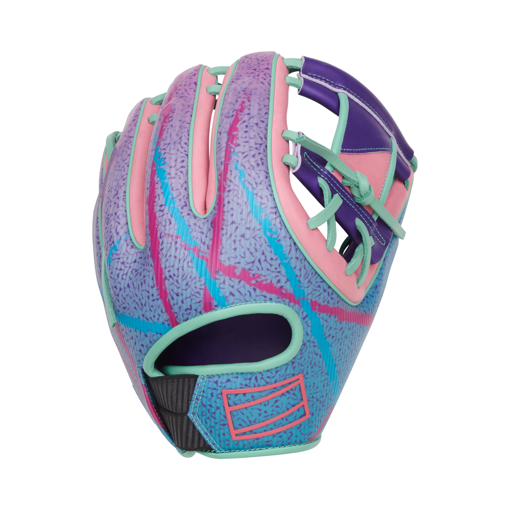 Back view of Rawlings REV1X Glove showcasing striking color mix.
