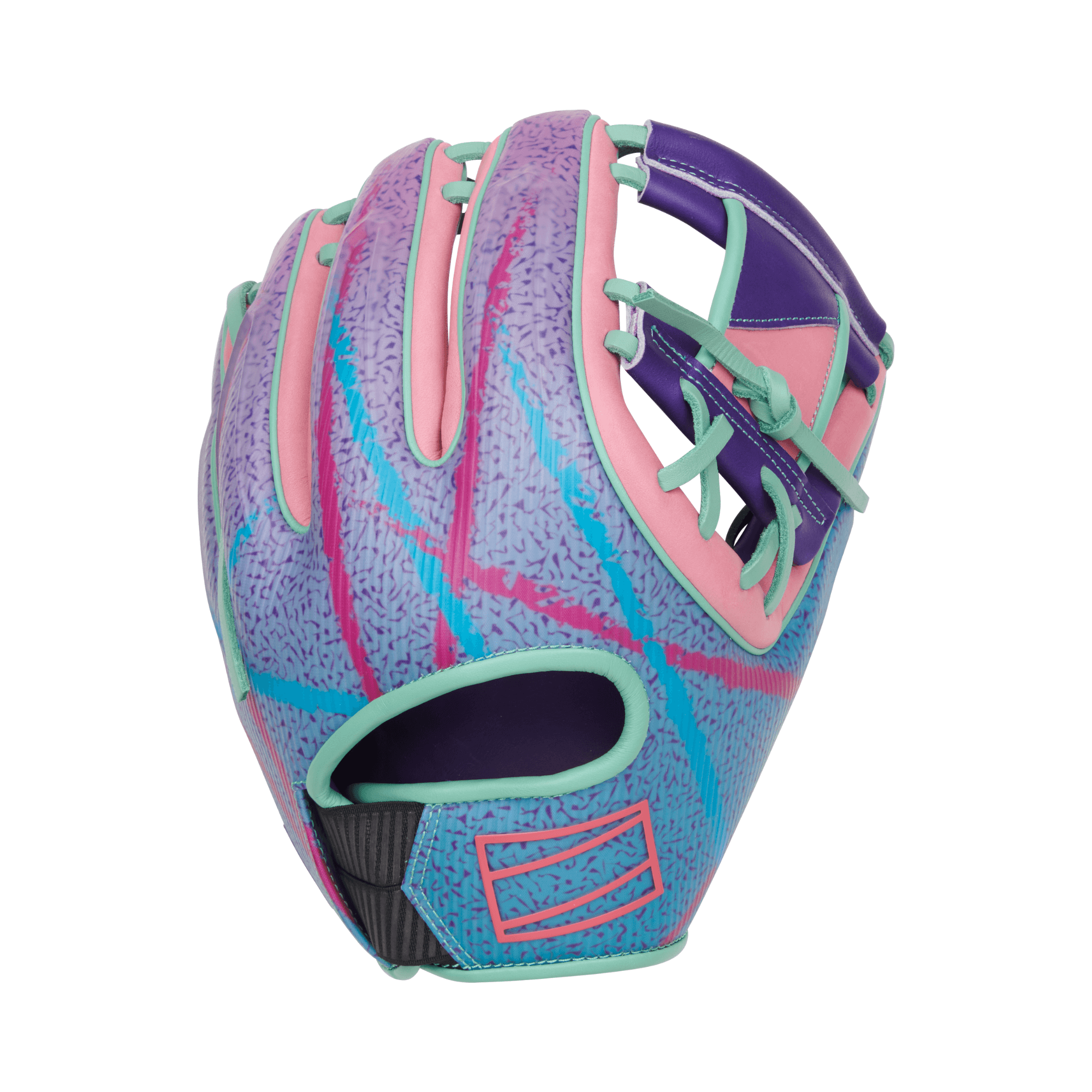Back view of Rawlings REV1X Glove showcasing striking color mix.