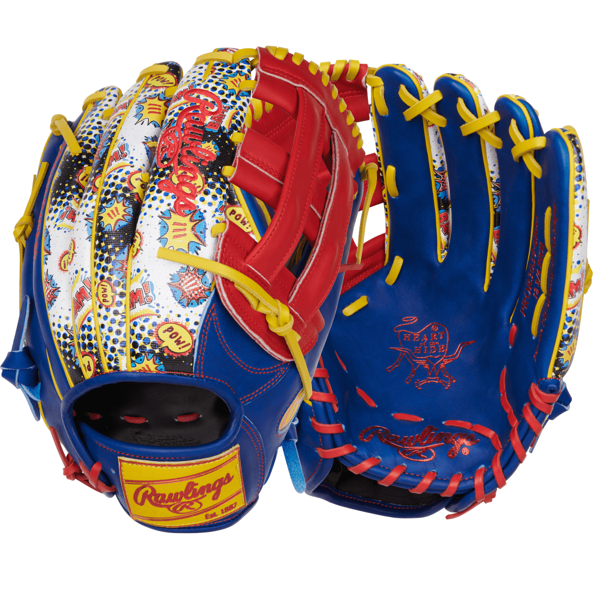 Rawlings Heart of the Hide ColorSync 9.0 Comic Outfield Glove 12.75" LHT
