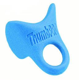 ThumbPRO blue thumb protector for batters, designed for comfort and performance while preventing bat sting.