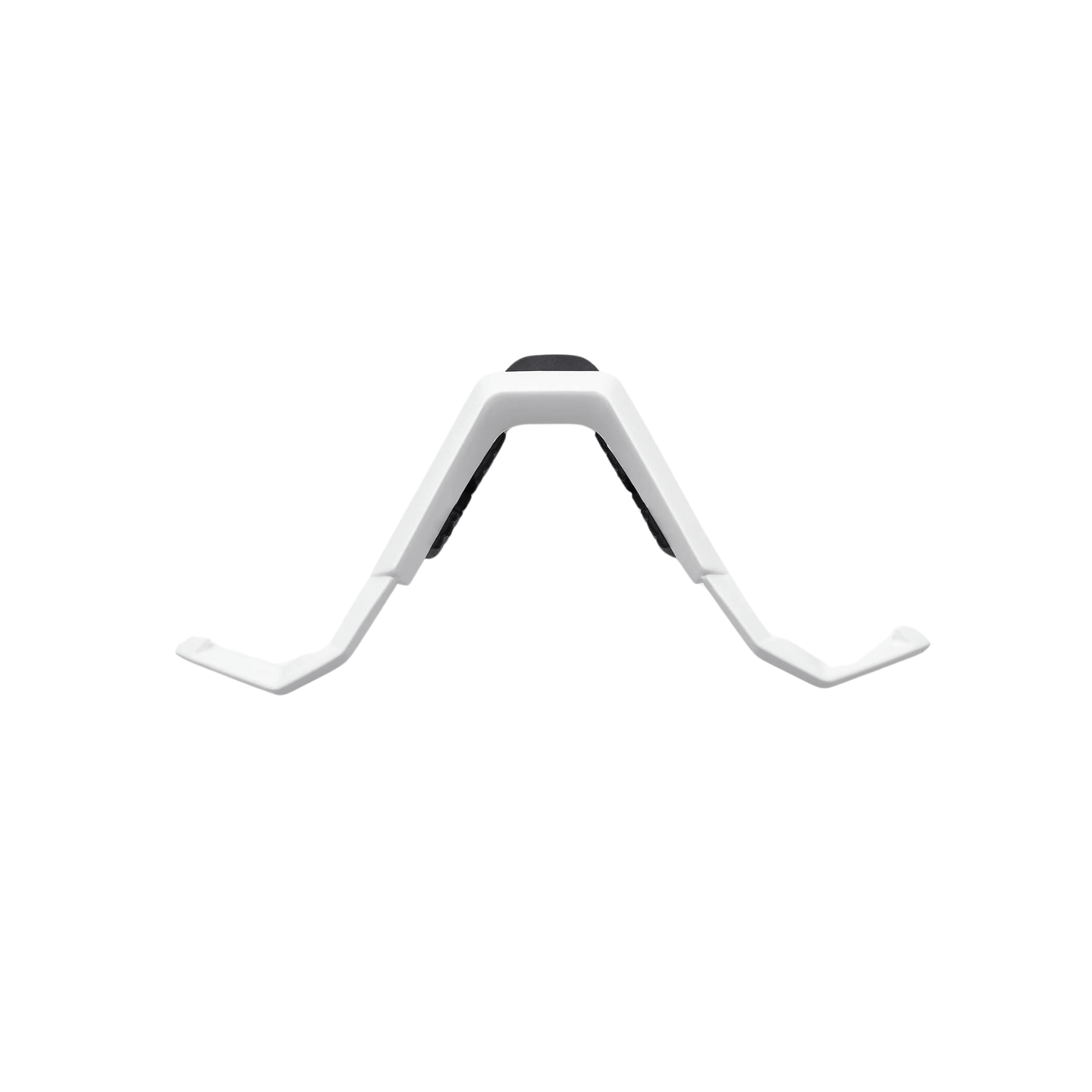 100% SPEEDCRAFT S3 Nose Bridge Kit in Matte White, compatible with Speedcraft and S3 sunglasses, showing front view.