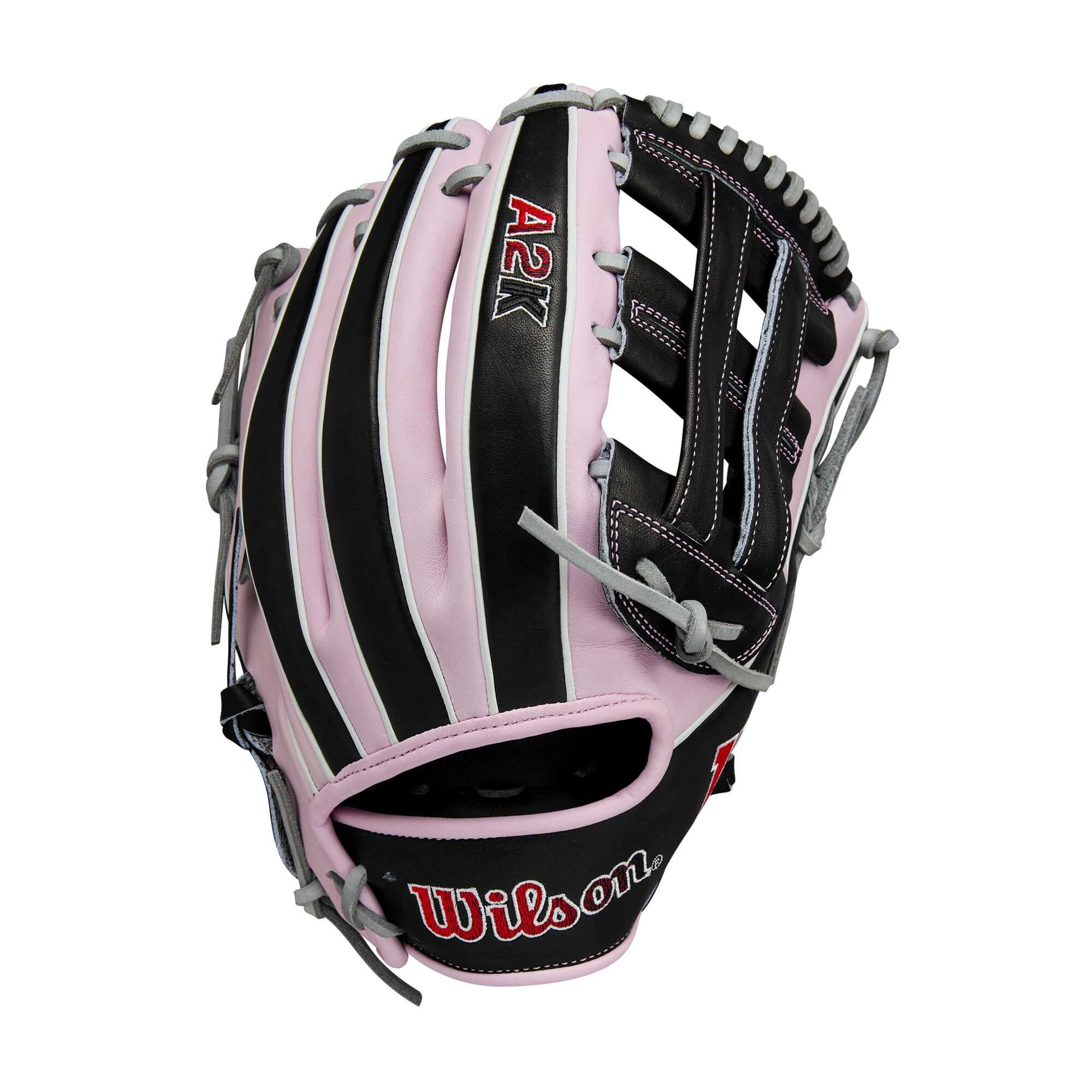 Back view of the Wilson A2K DW5 with Lavender and Black design for style and durability.